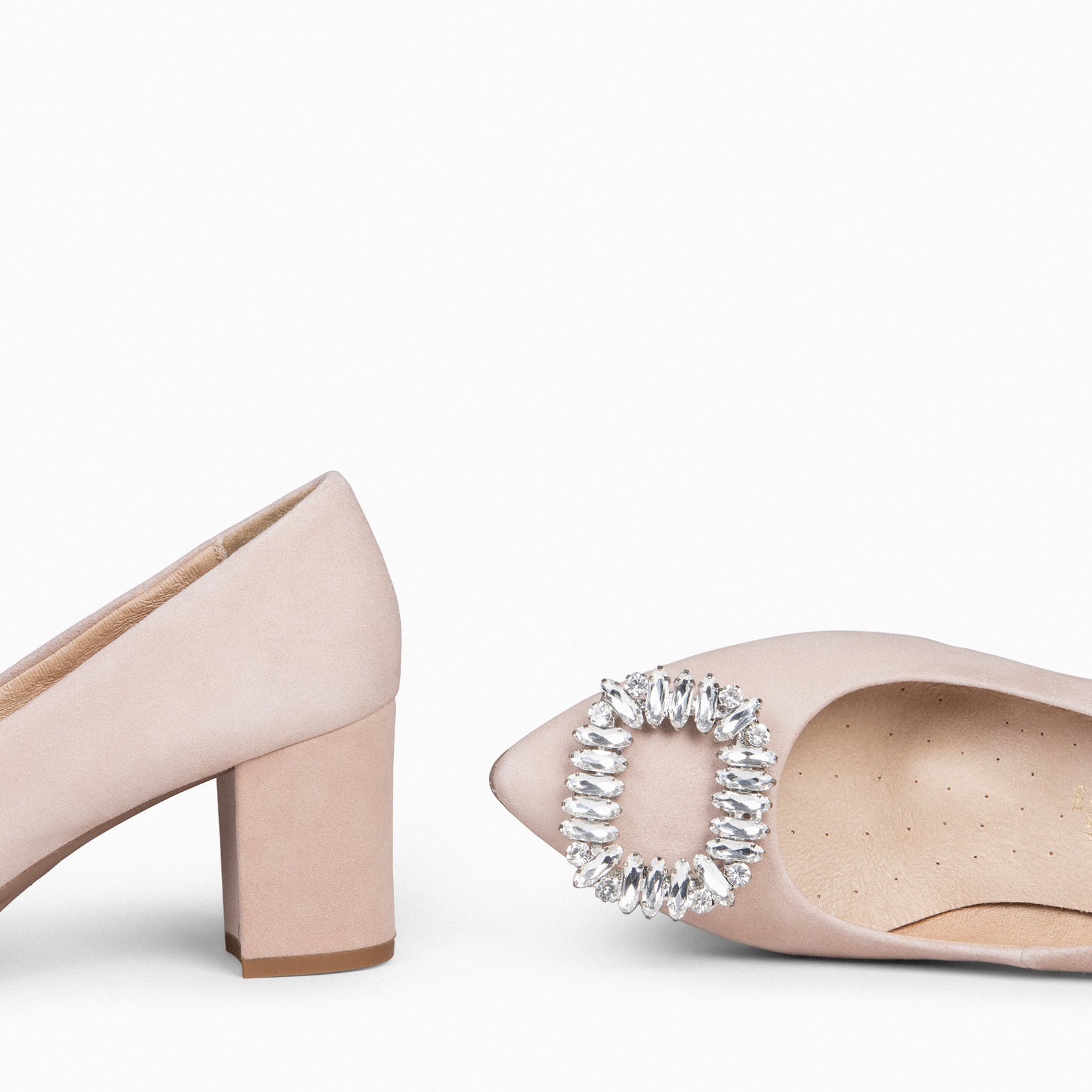 URBAN S CRISTAL - Zapatos de tacón con adorno de cristal NUDE