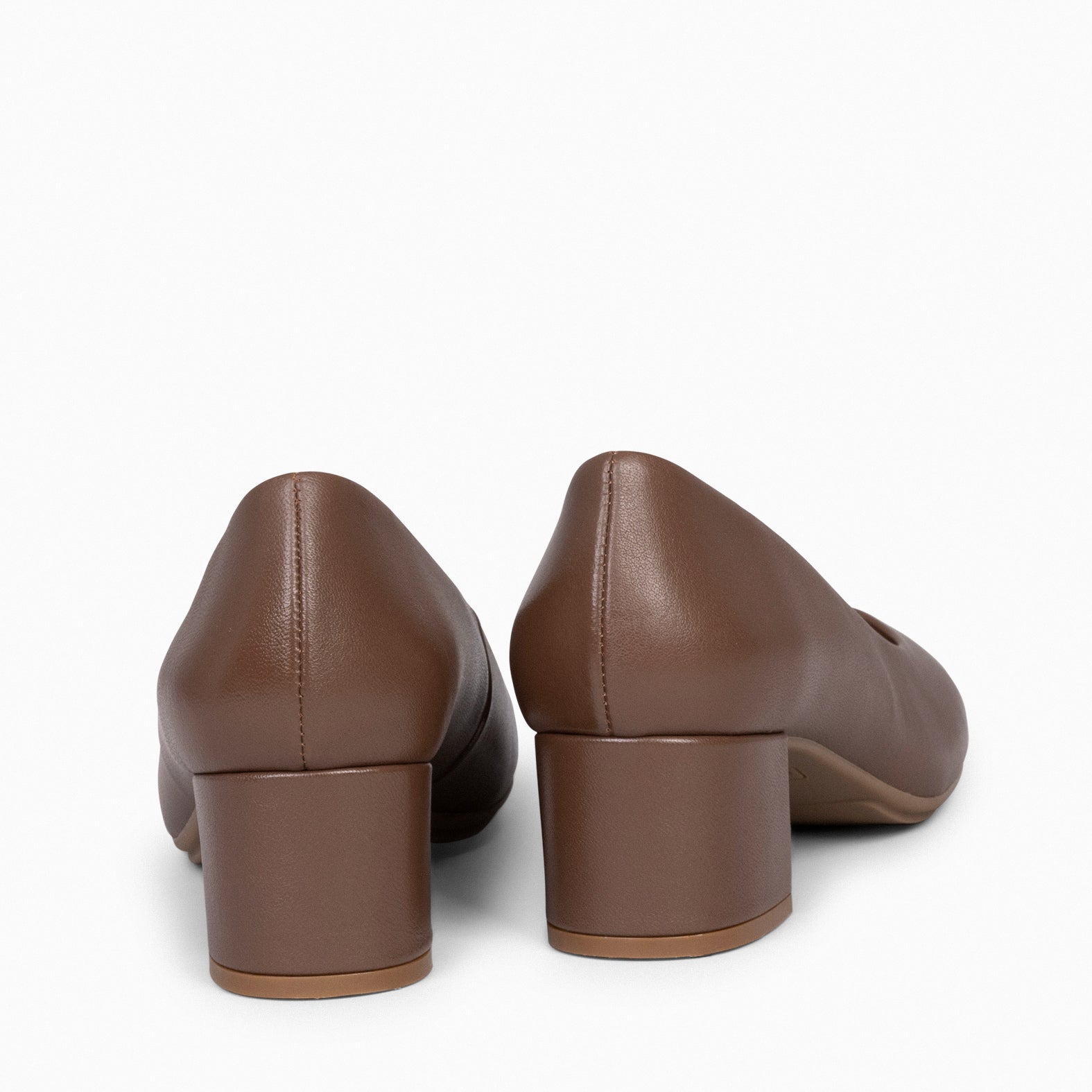 URBAN REDONDO SALON - Zapatos de tacón bajo de napa MARRÓN - miMaO ®