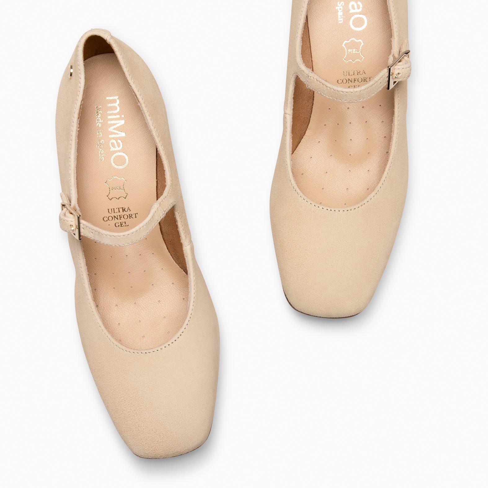 BELLA – Babies à lanière et bout carré BEIGE