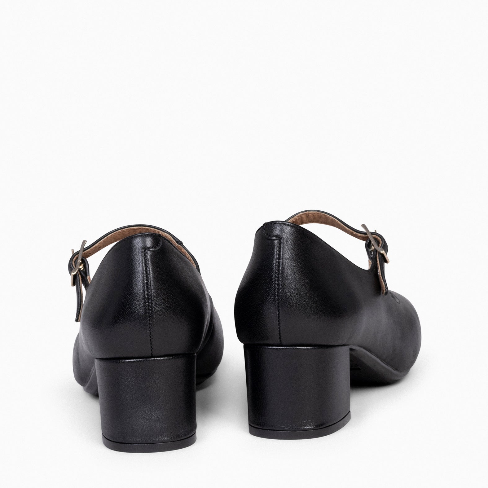 BELLA – Merceditas con tacón y puntera cuadrada NEGRO - miMaO ®