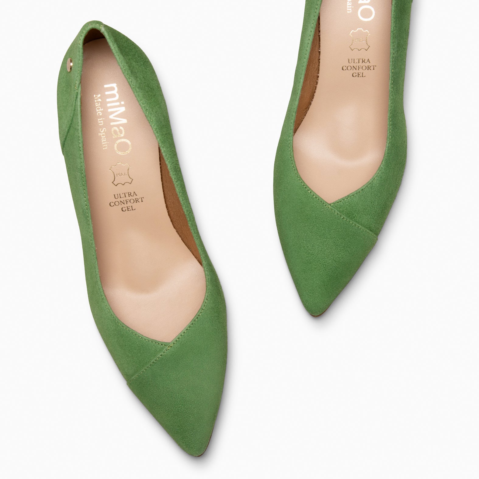 GLAM S - GREEN ELEGANT LOW-HEELED