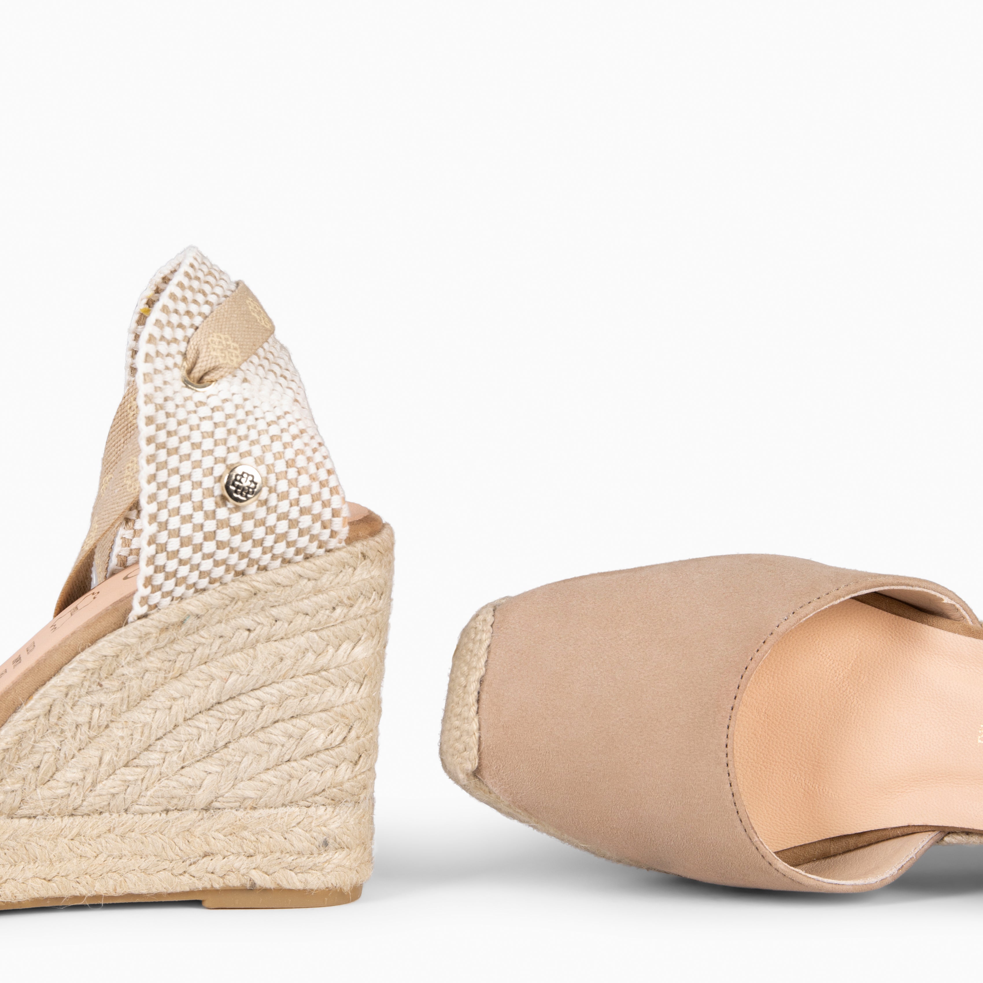 MOMBASA - NUDE ESPADRILLES WITH RIBBONS