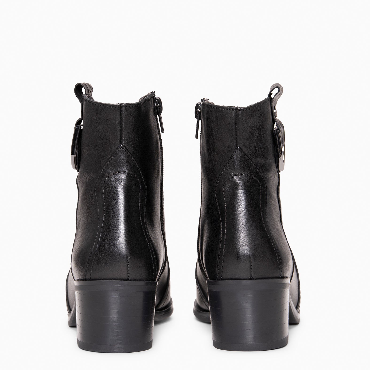 SANTANA - BLACK Cowboy ankle boots