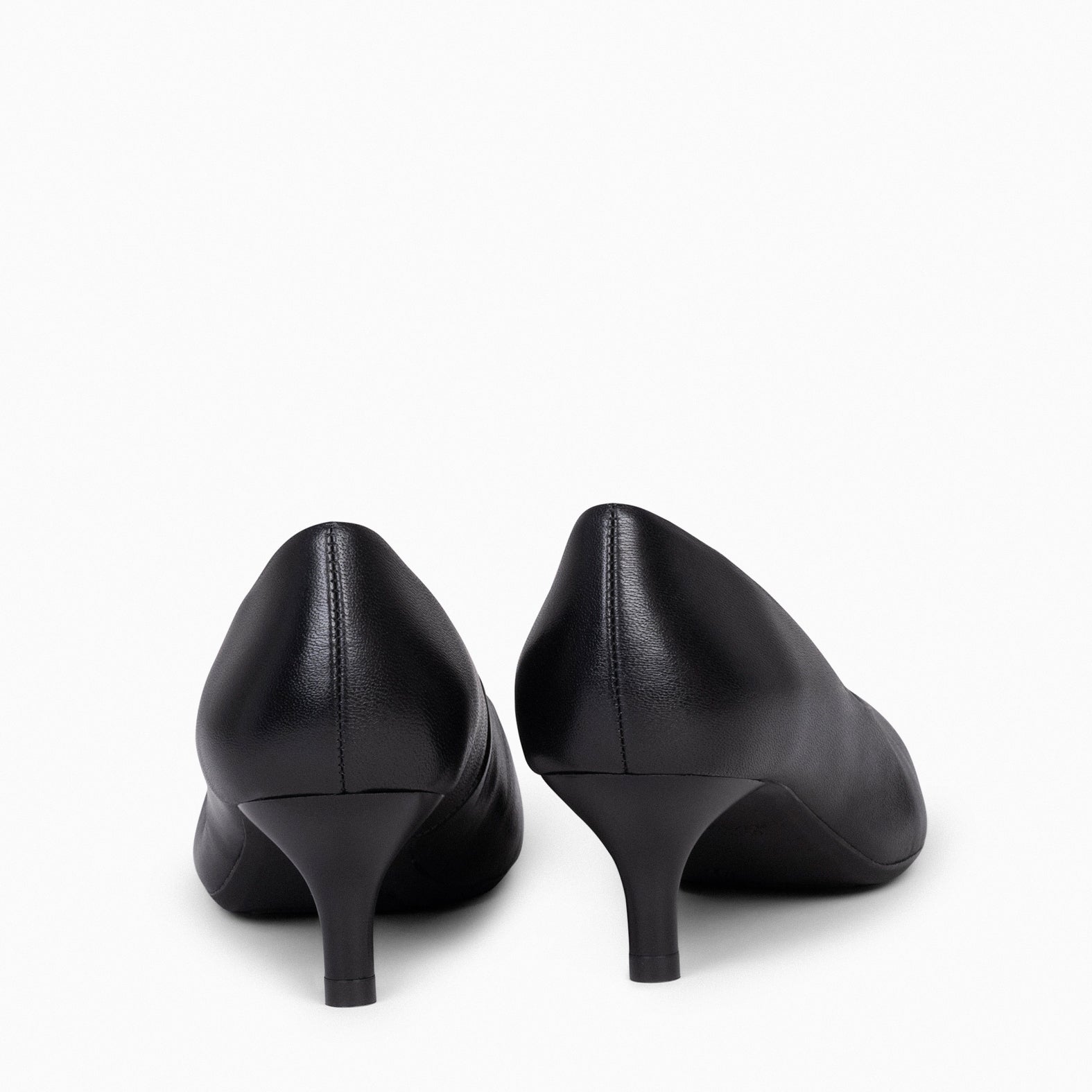 URBAN KITTEN - BLACK nappa leather kitten heels