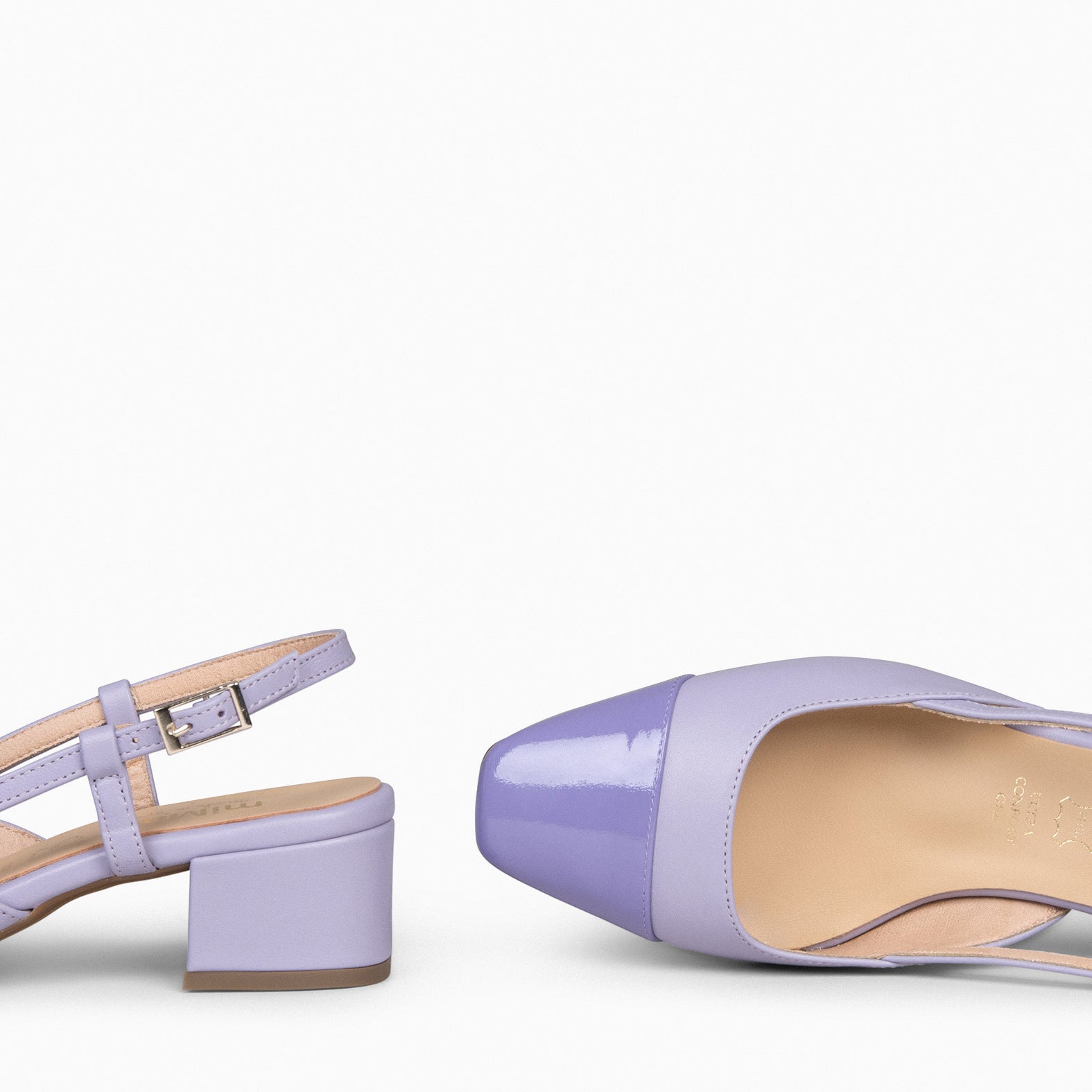 AUDREY – Escarpins à bride bicolore MAUVE