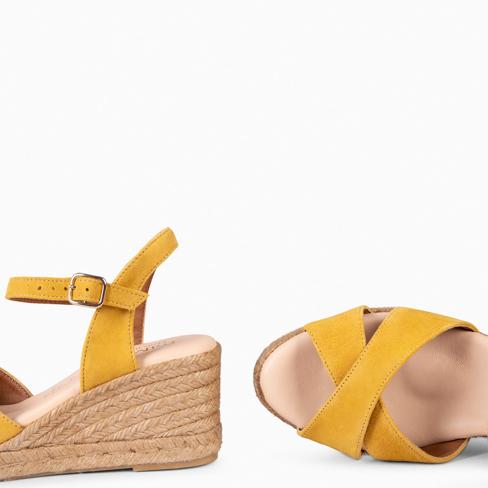 CALPE - MUSTARD SUEDE LEATHER ESPADRILLE
