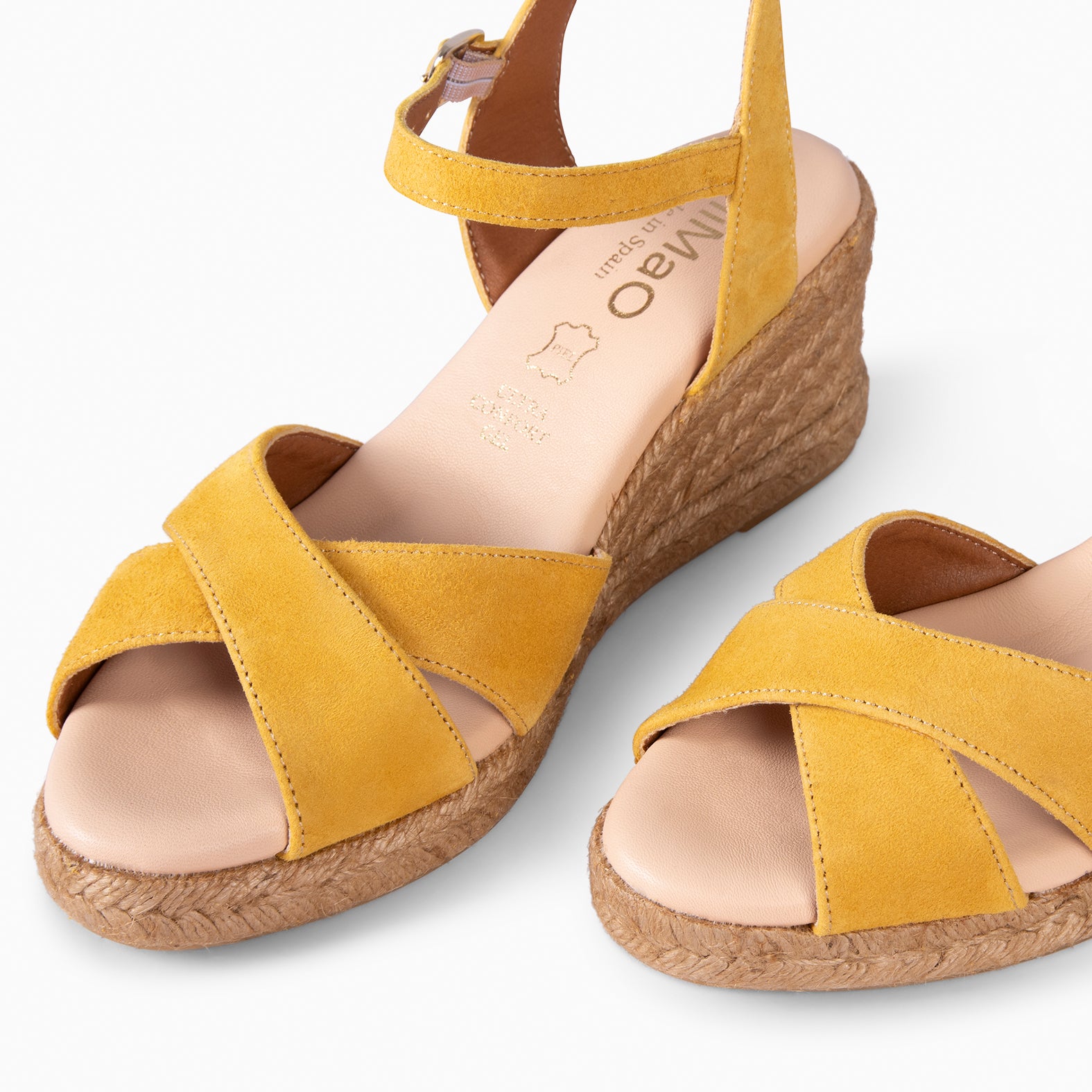 CALPE - MUSTARD SUEDE LEATHER ESPADRILLE