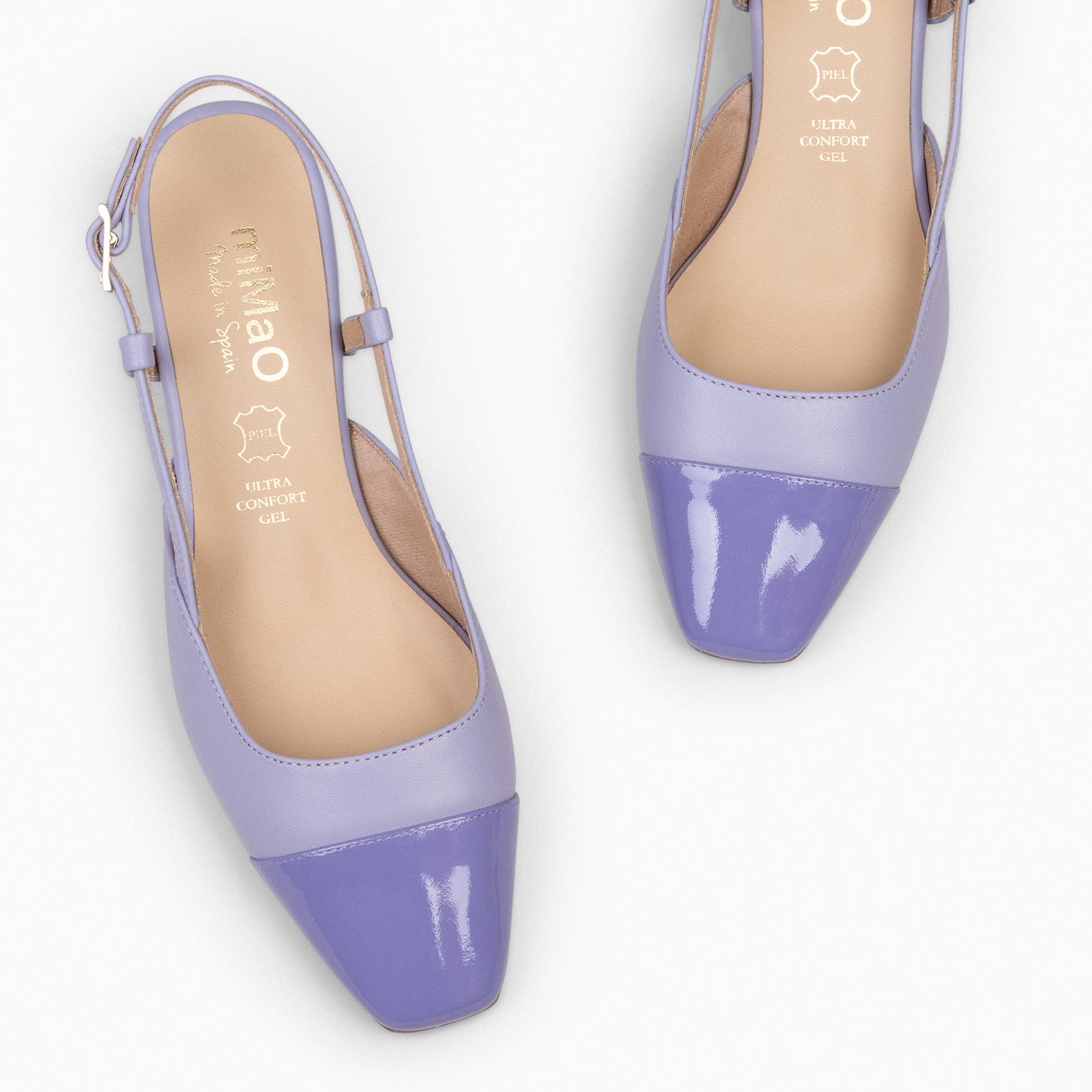 AUDREY – Escarpins à bride bicolore MAUVE