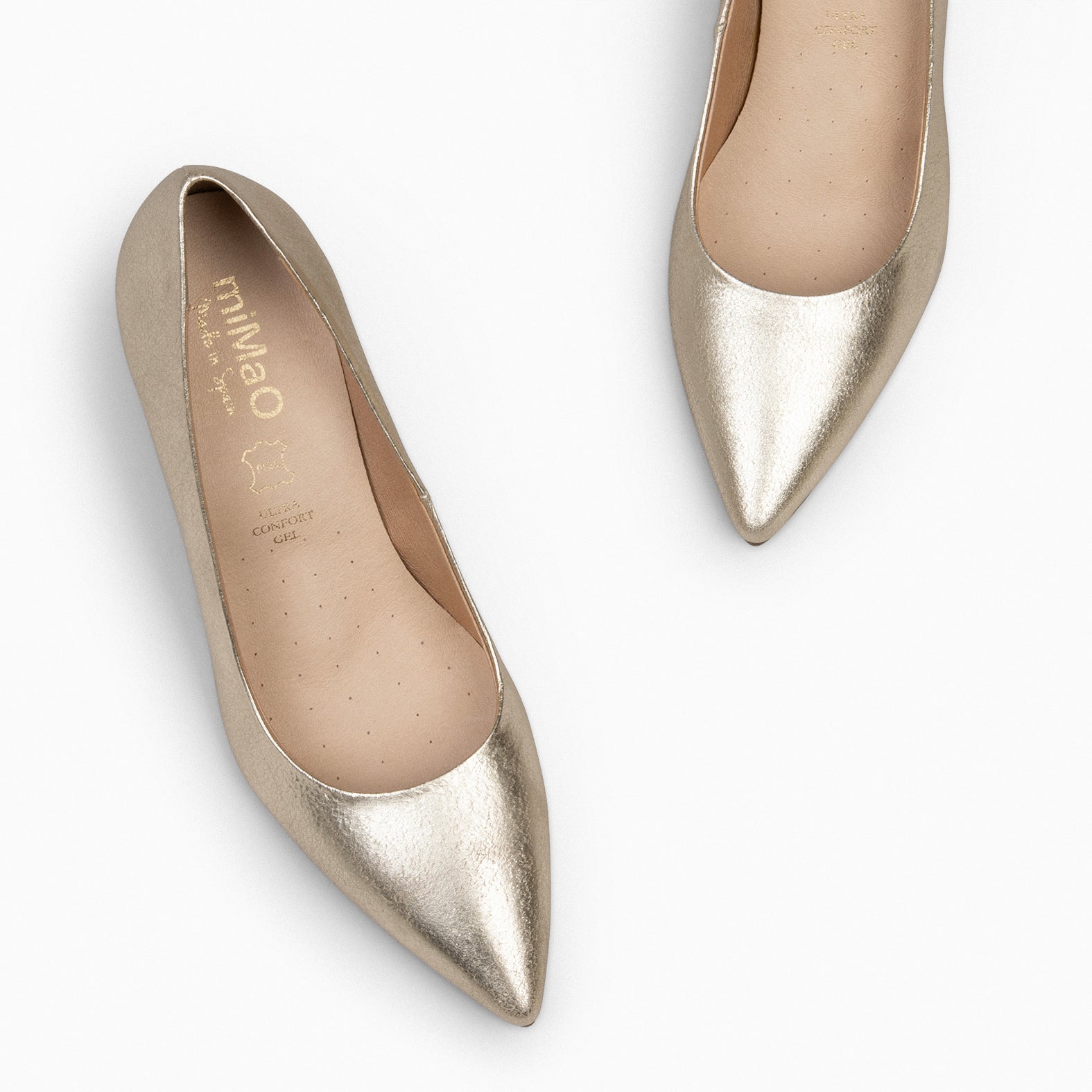 STILETTO SPLASH – GOLDEN metallic leather stilettos