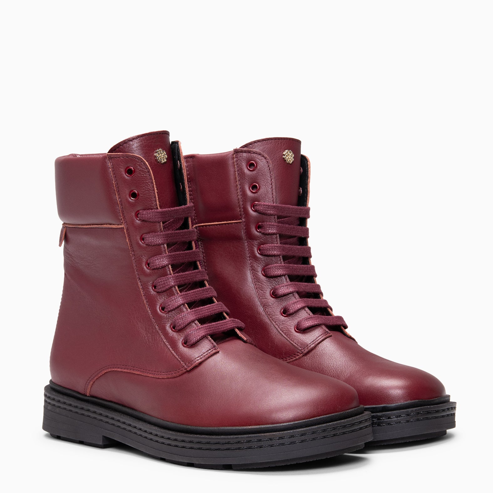 ALFA - Botines con cordones BURDEOS