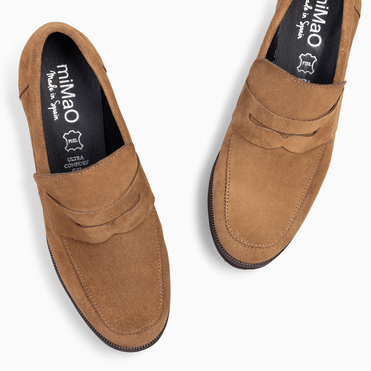 TREND – Mocasín con tacón y plataforma CAMEL