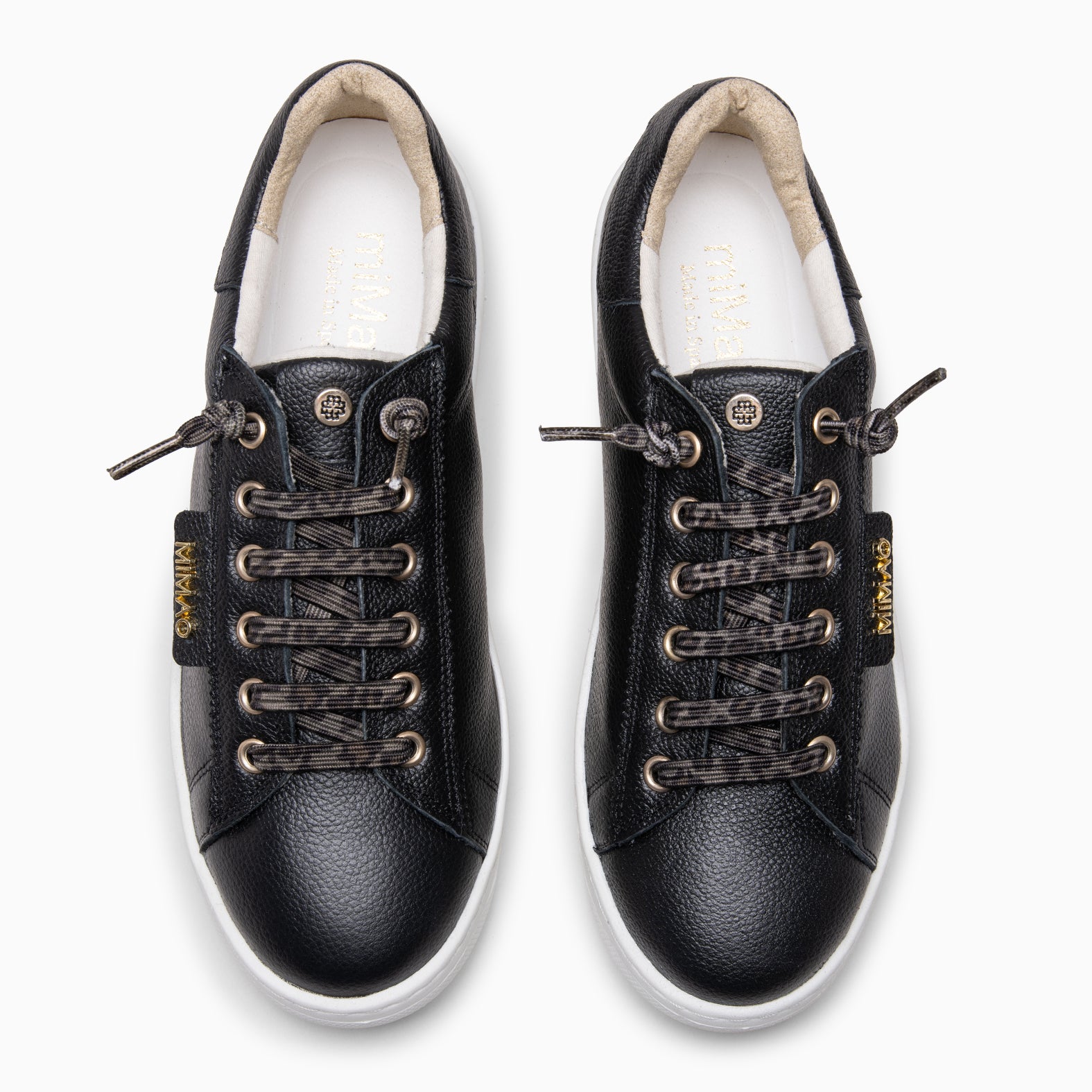 RENNES - Zapatillas con cordones elásticos NEGRO LEOPARDO