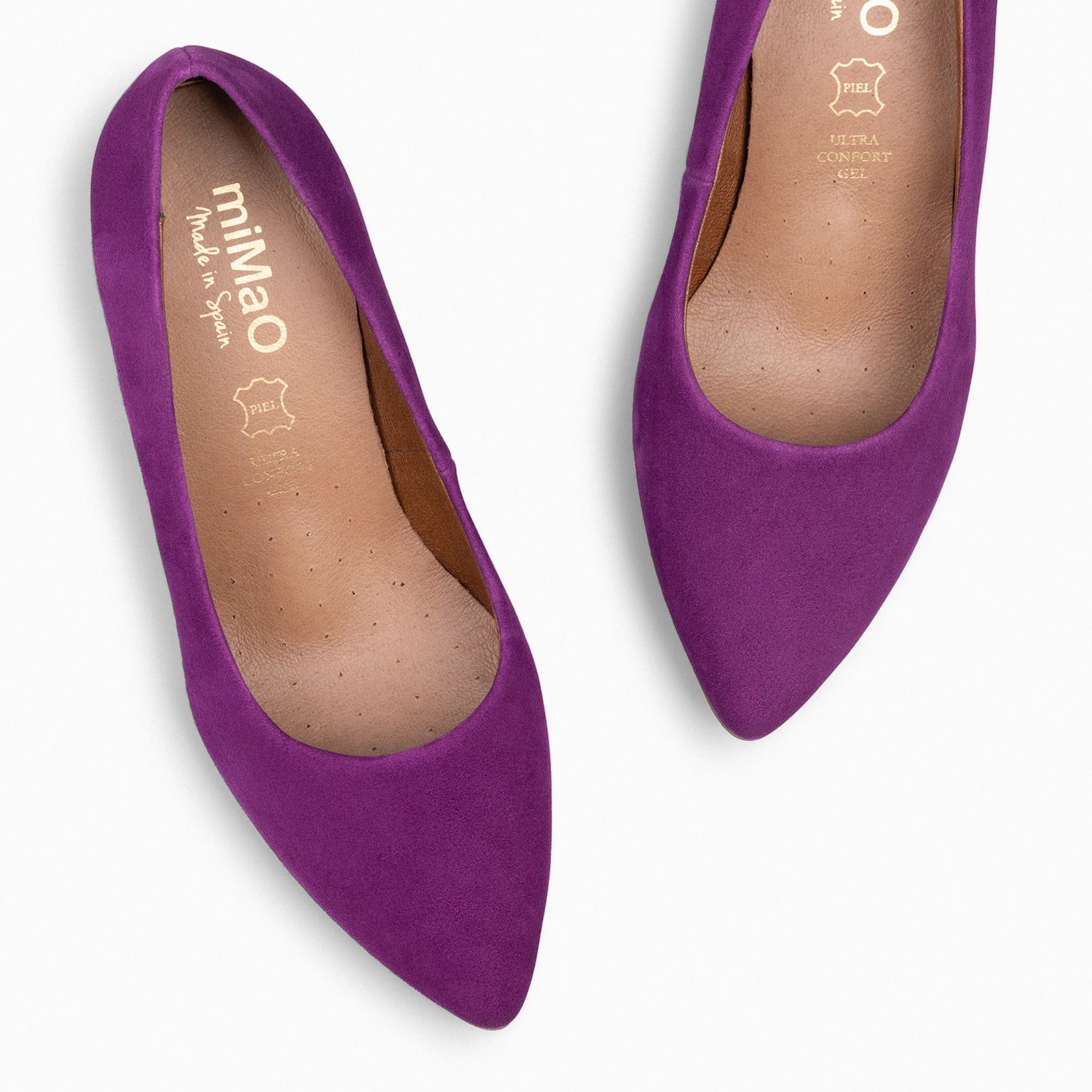 URBAN S - PURPLE suede mid-heeled shoes