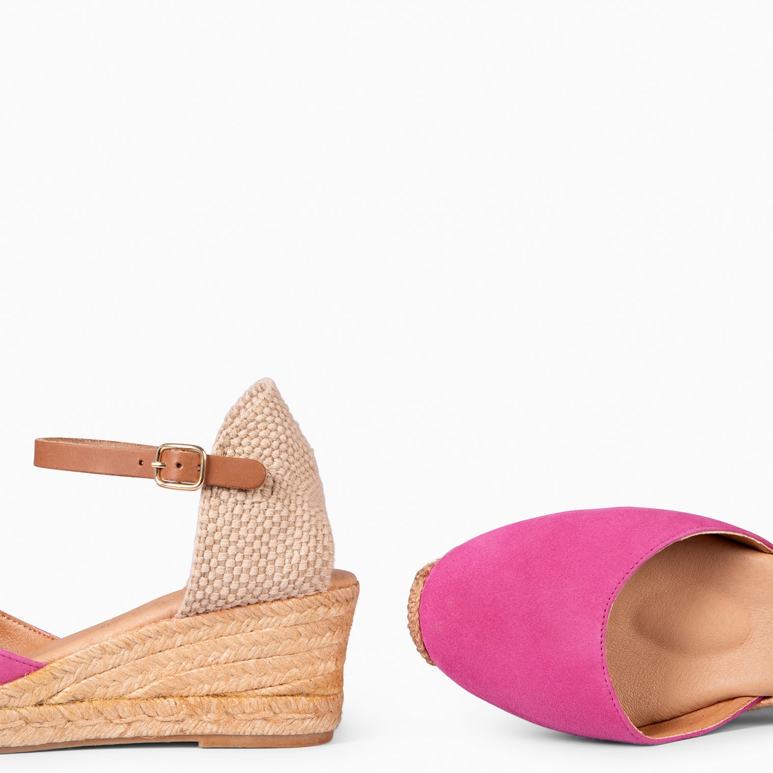 ALTEA – Espadrilles à talon compensé FUCHSIA