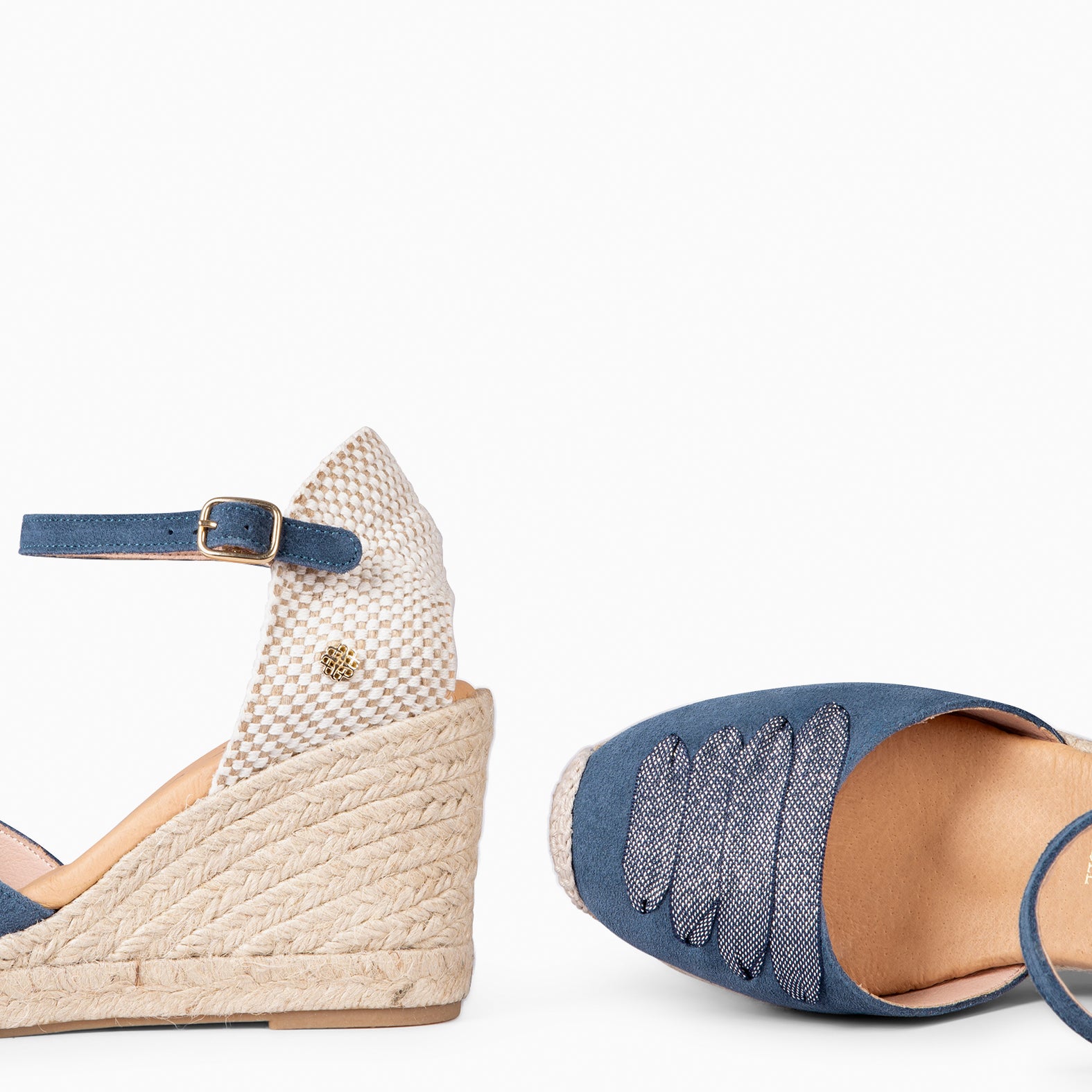 DELHI – Espadrilles à talon haut BLEU