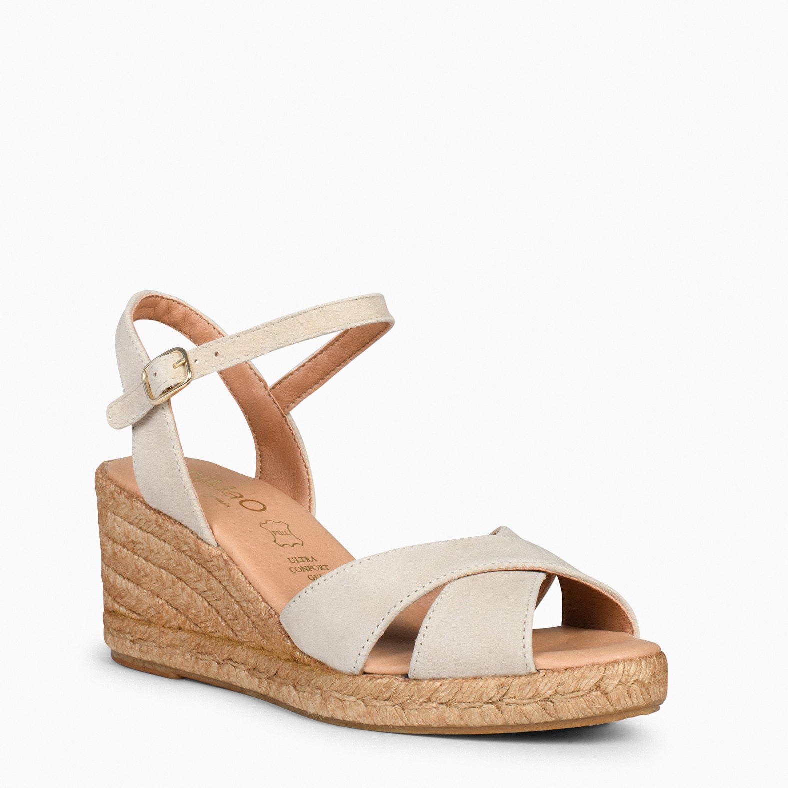 CALPE - BEIGE SUEDE LEATHER ESPADRILLE