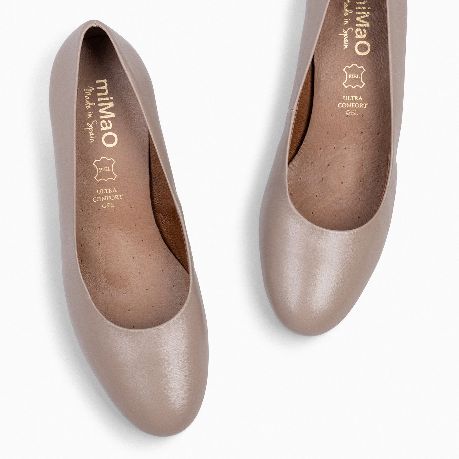 URBAN REDONDO SALON - Zapatos de tacón bajo de napa TAUPE