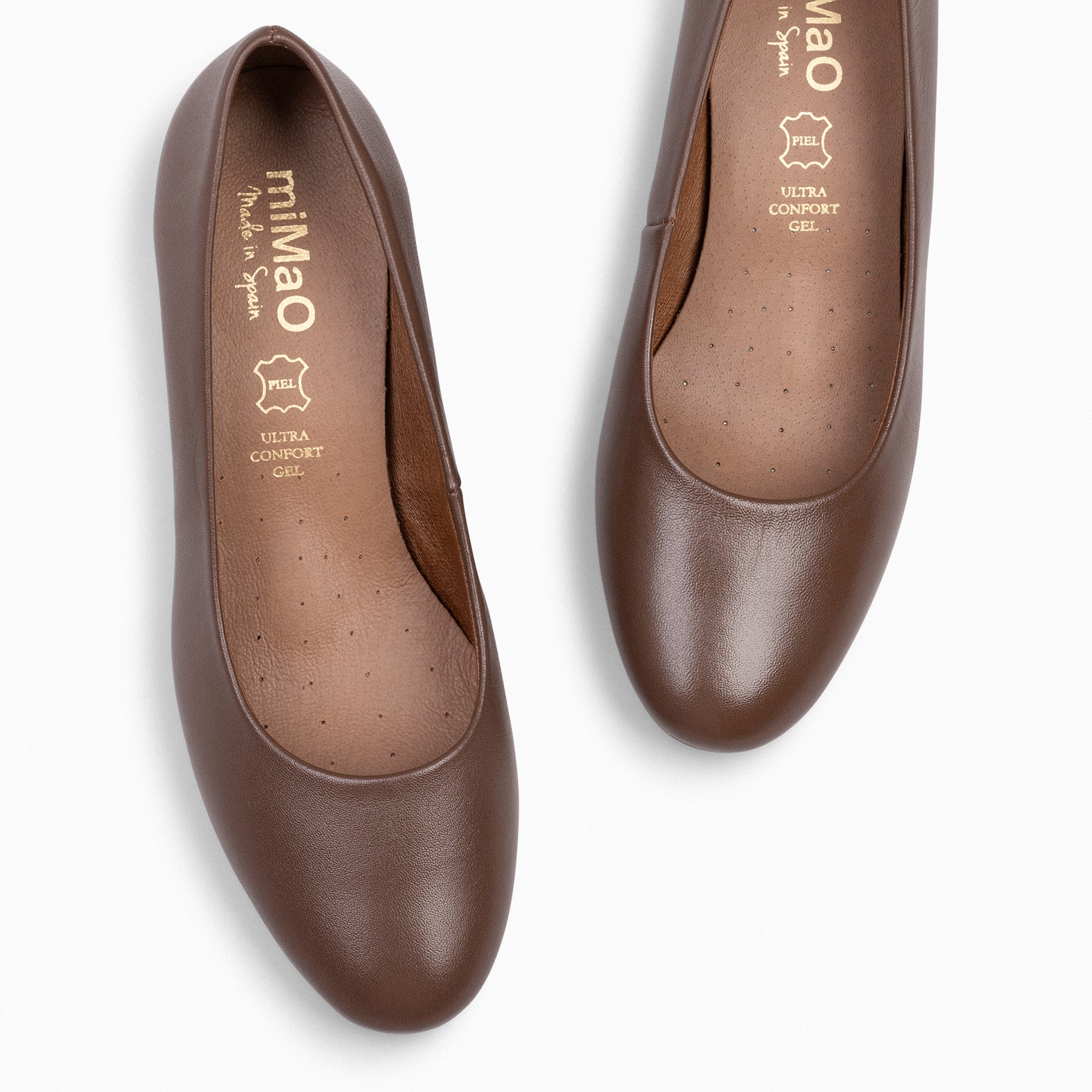 URBAN REDONDO SALON - Zapatos de tacón bajo de napa MARRÓN - miMaO ®