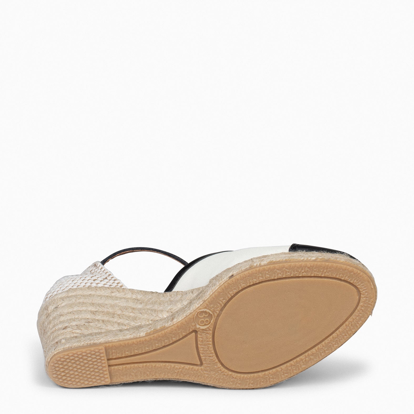 VALENCIANA – Espadrilles cuir BLANC