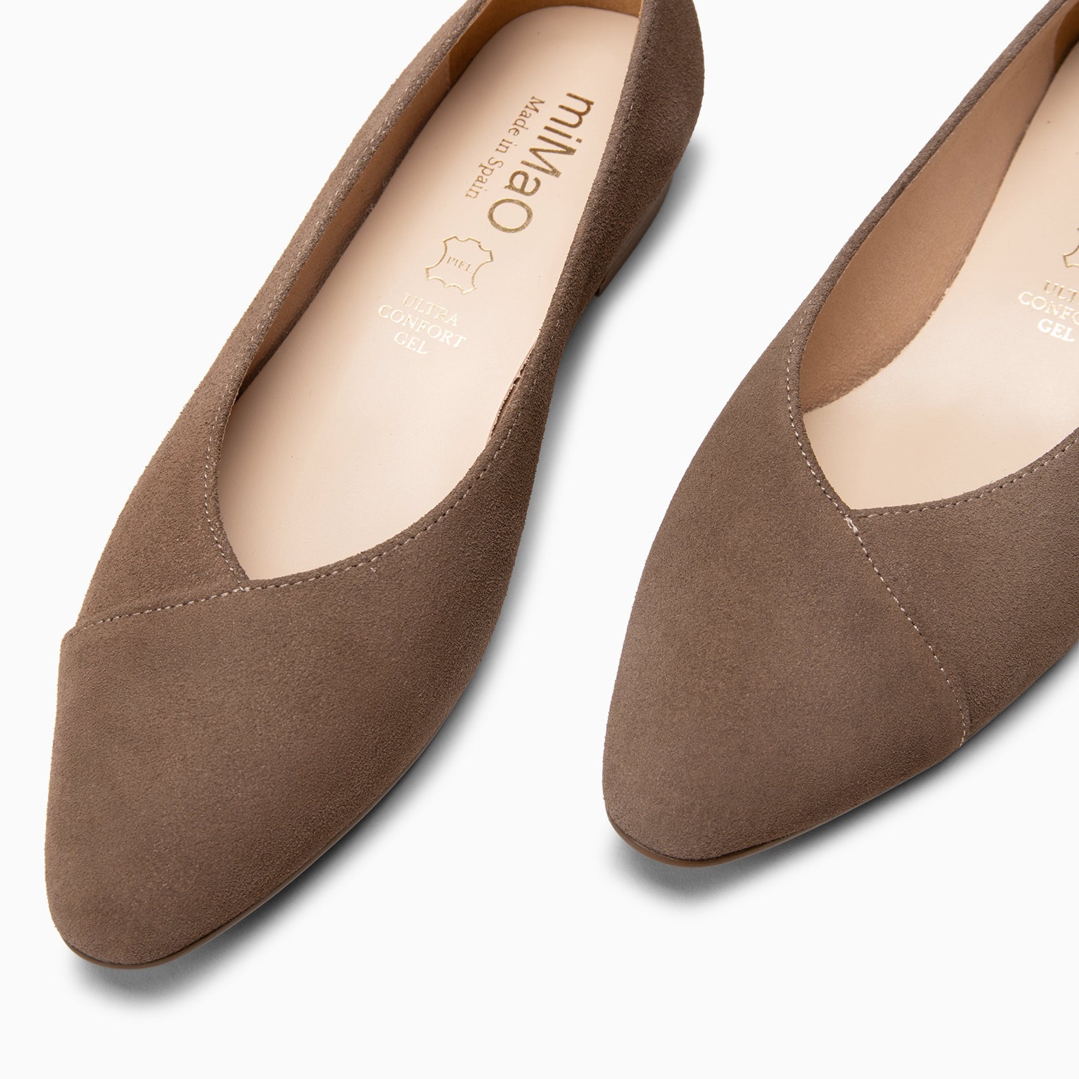 MARIE - Zapatos de tacón Bajo de punta fina MARRON - miMaO ®