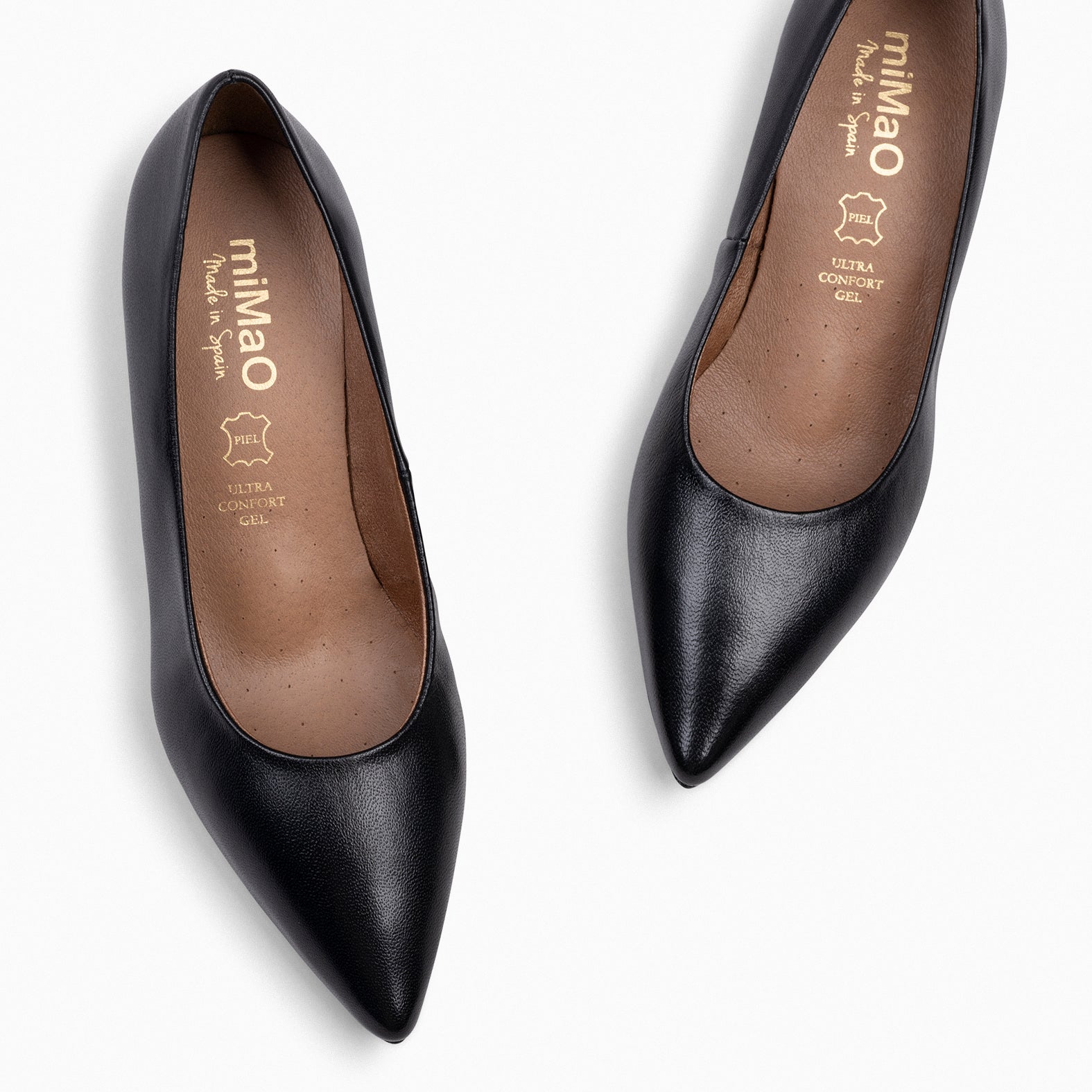 URBAN KITTEN - BLACK nappa leather kitten heels