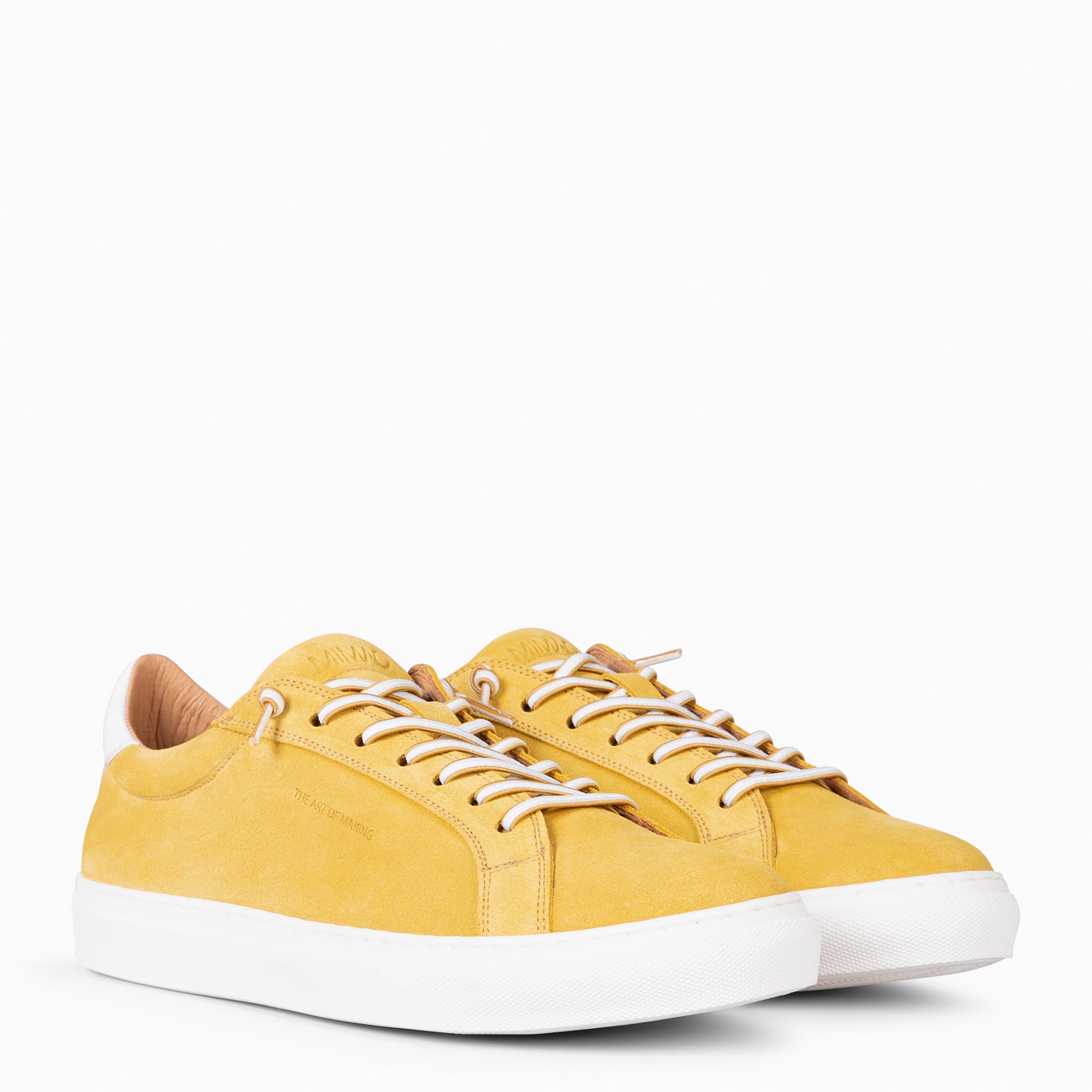 GAEL - Sneakers en daim JAUNE pour homme