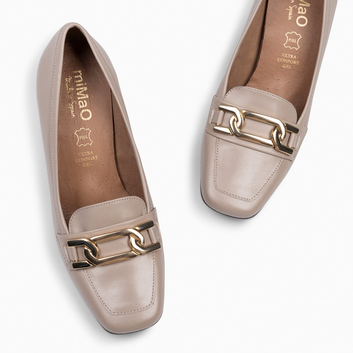 CHAIN – TAUPE elegant moccasins