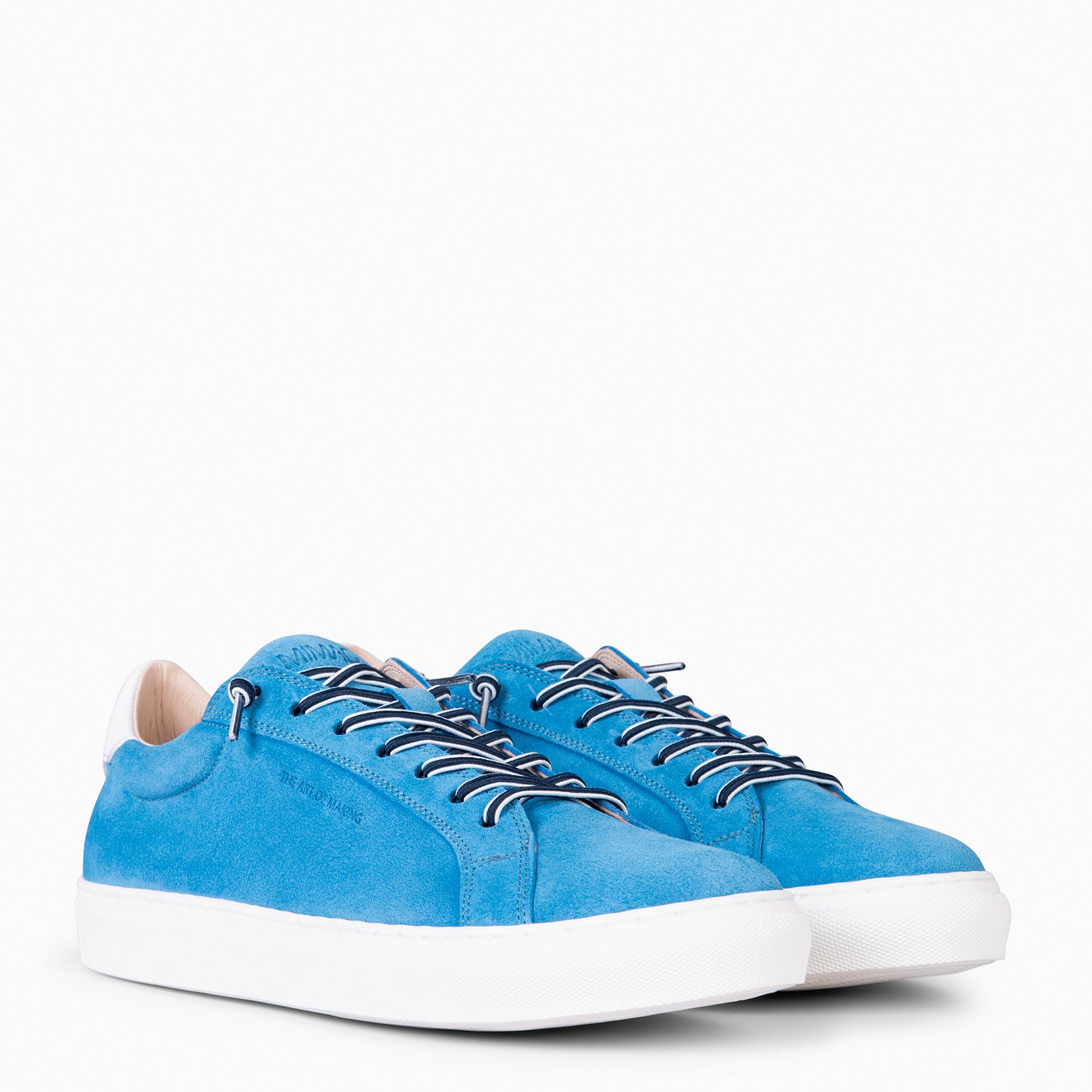 GAEL - Sneakers en daim BLEU pour homme
