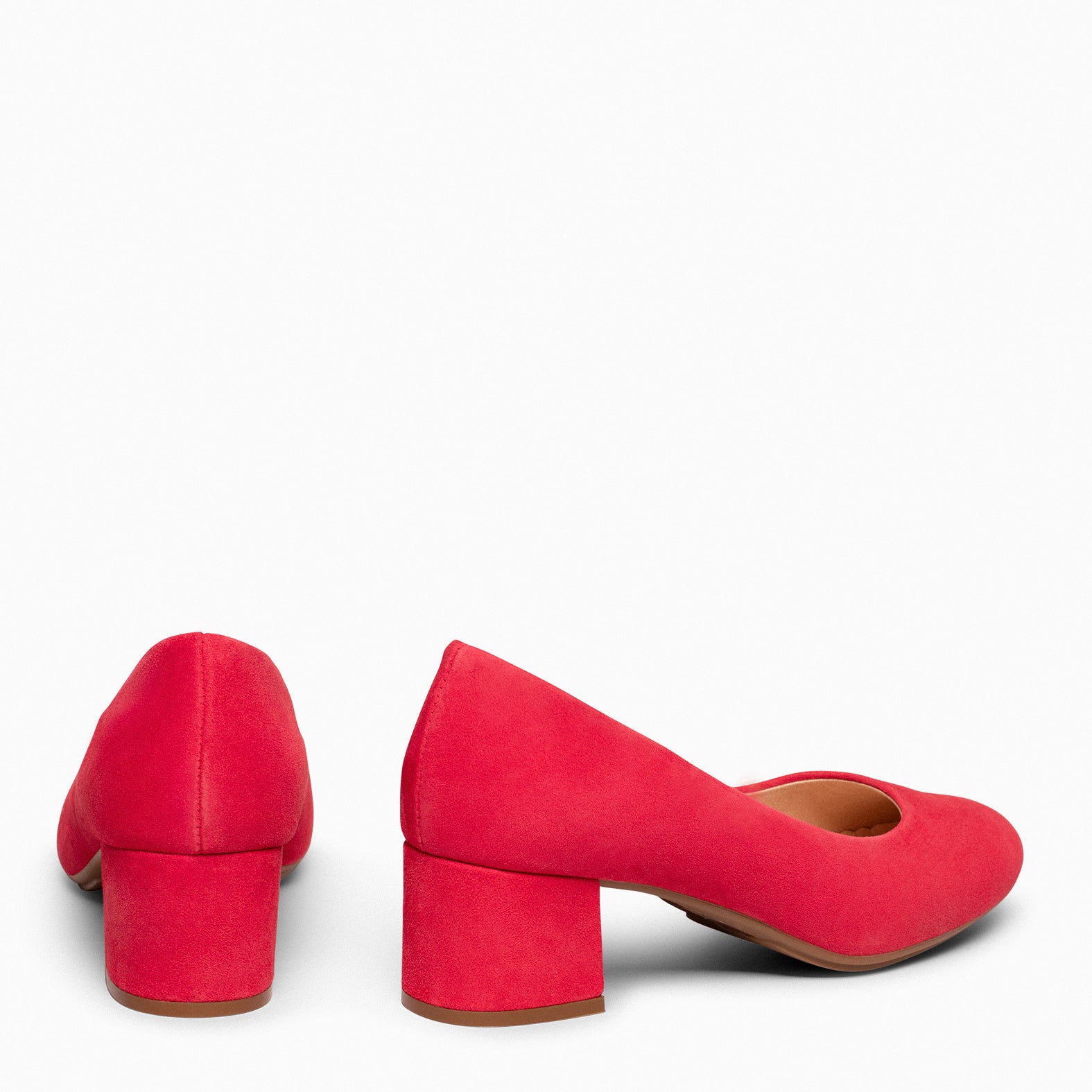 URBAN REDONDO - Zapatos de tacón bajo de ante ROJO - miMaO ®