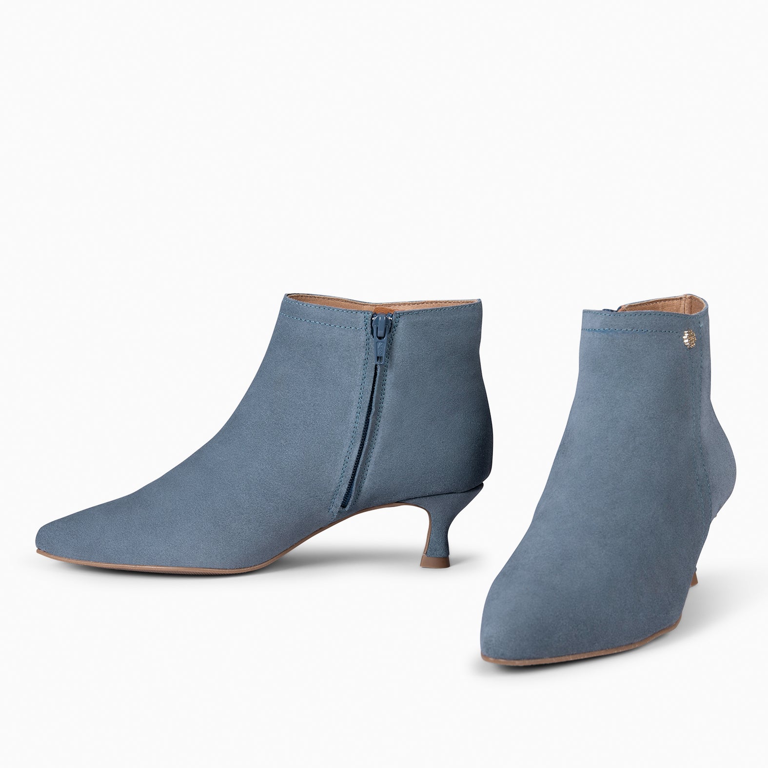 LORD – BLUE Low heel booties