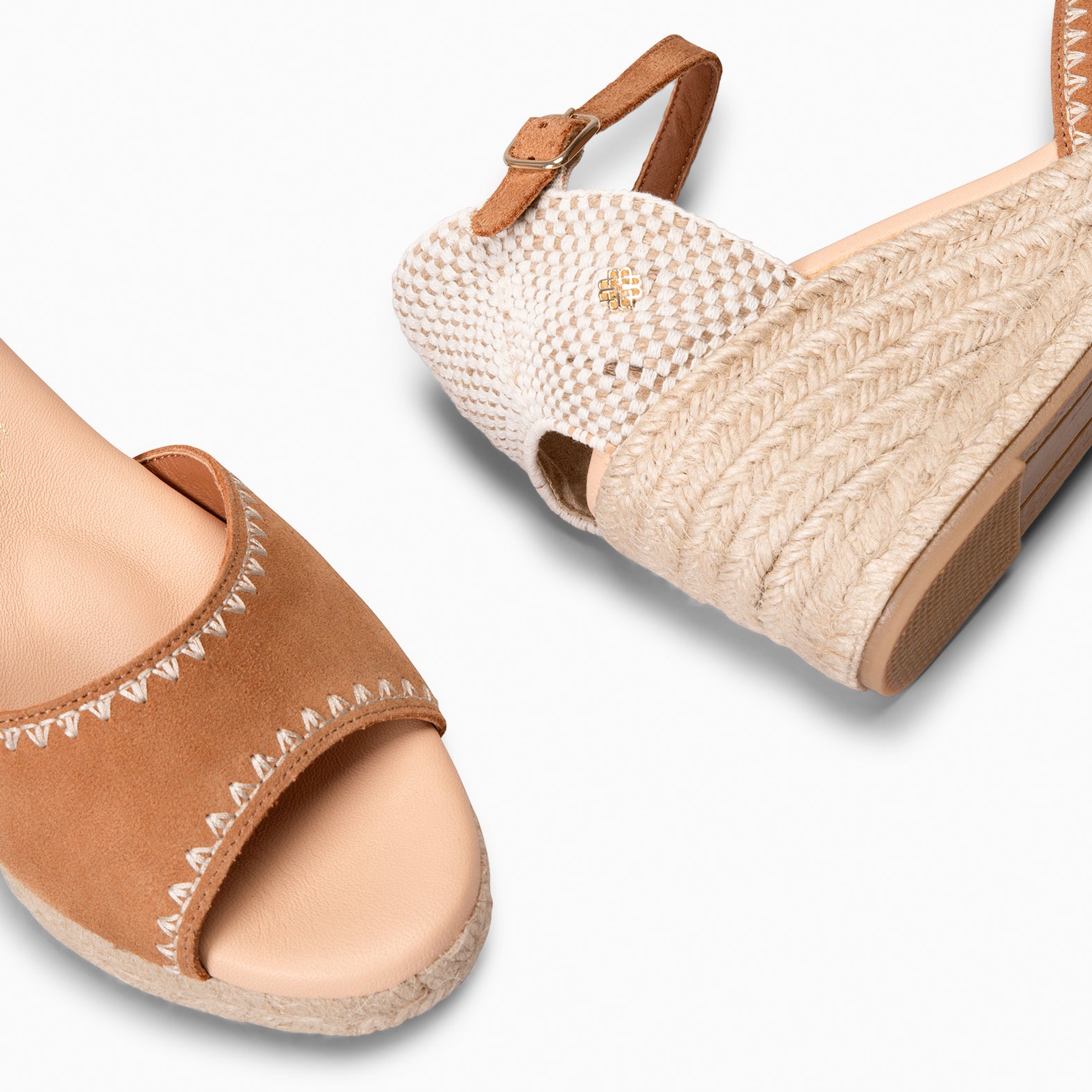 SITGES - CAMEL WOMEN'S HIGH WEDGE ESPADRILLES
