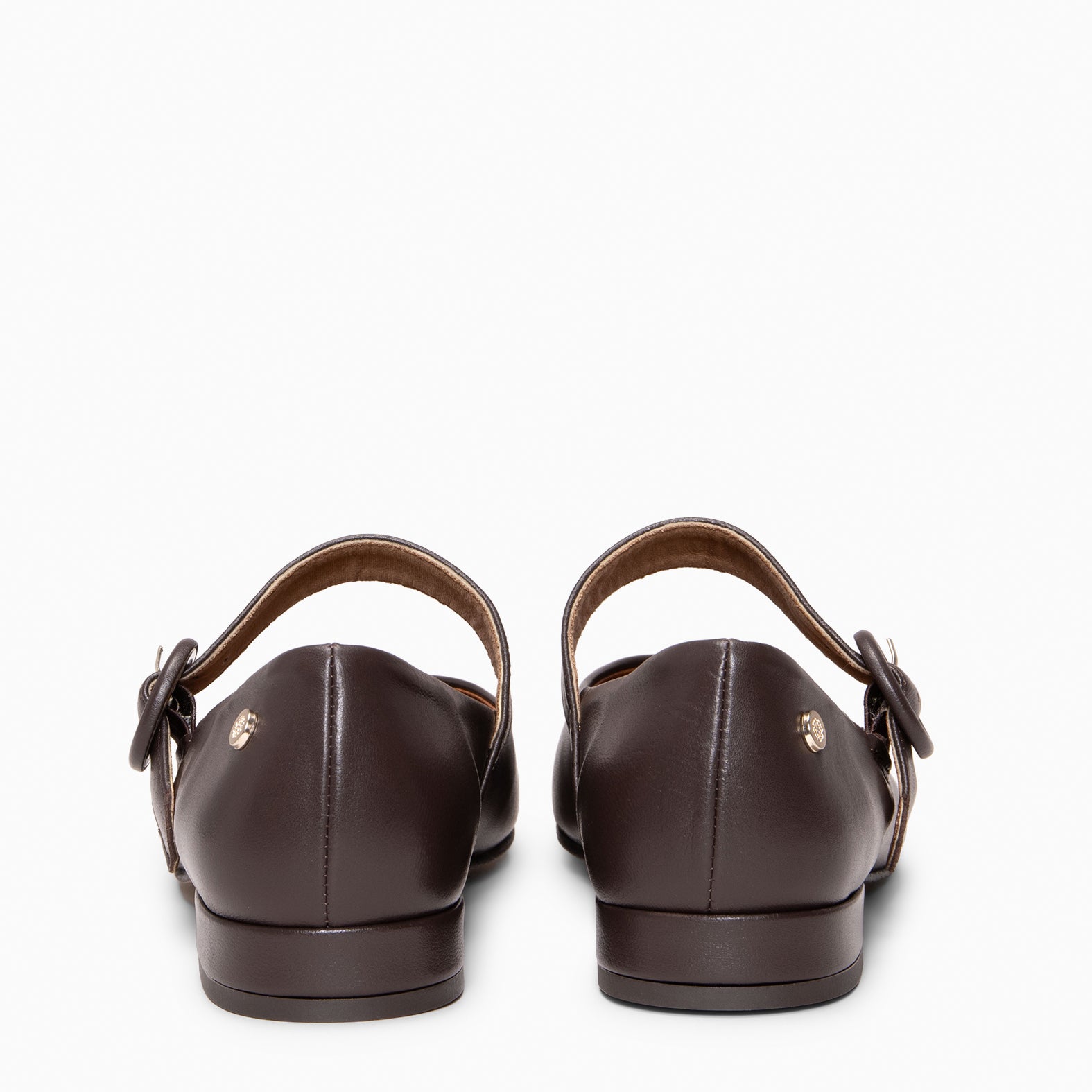 FLORENCIA - Mercedita con tira de piel MARRON