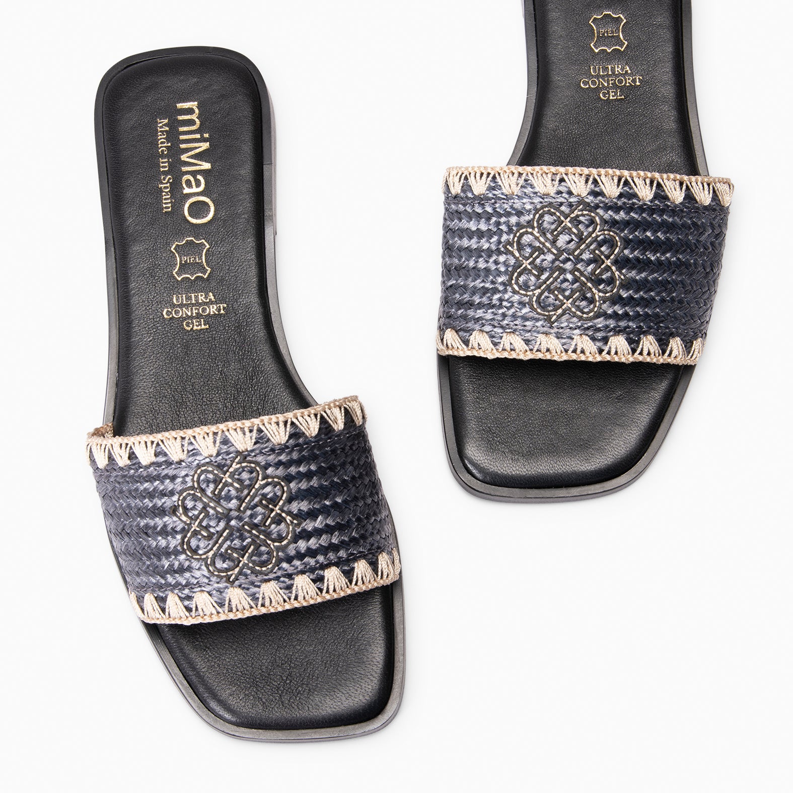FILIPPA - BLACK FLAT SANDALS