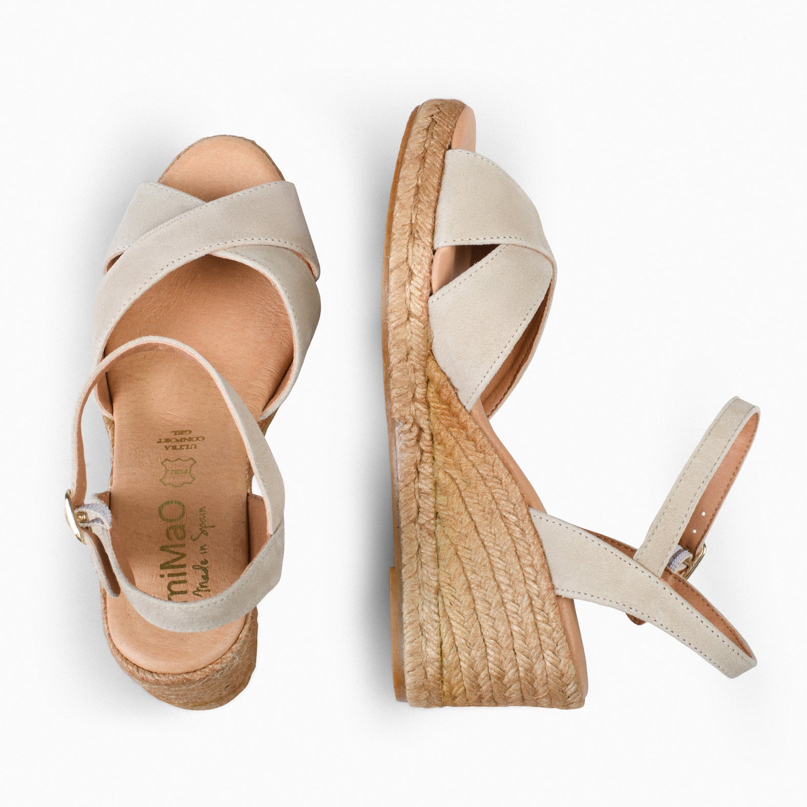 CALPE - BEIGE SUEDE LEATHER ESPADRILLE