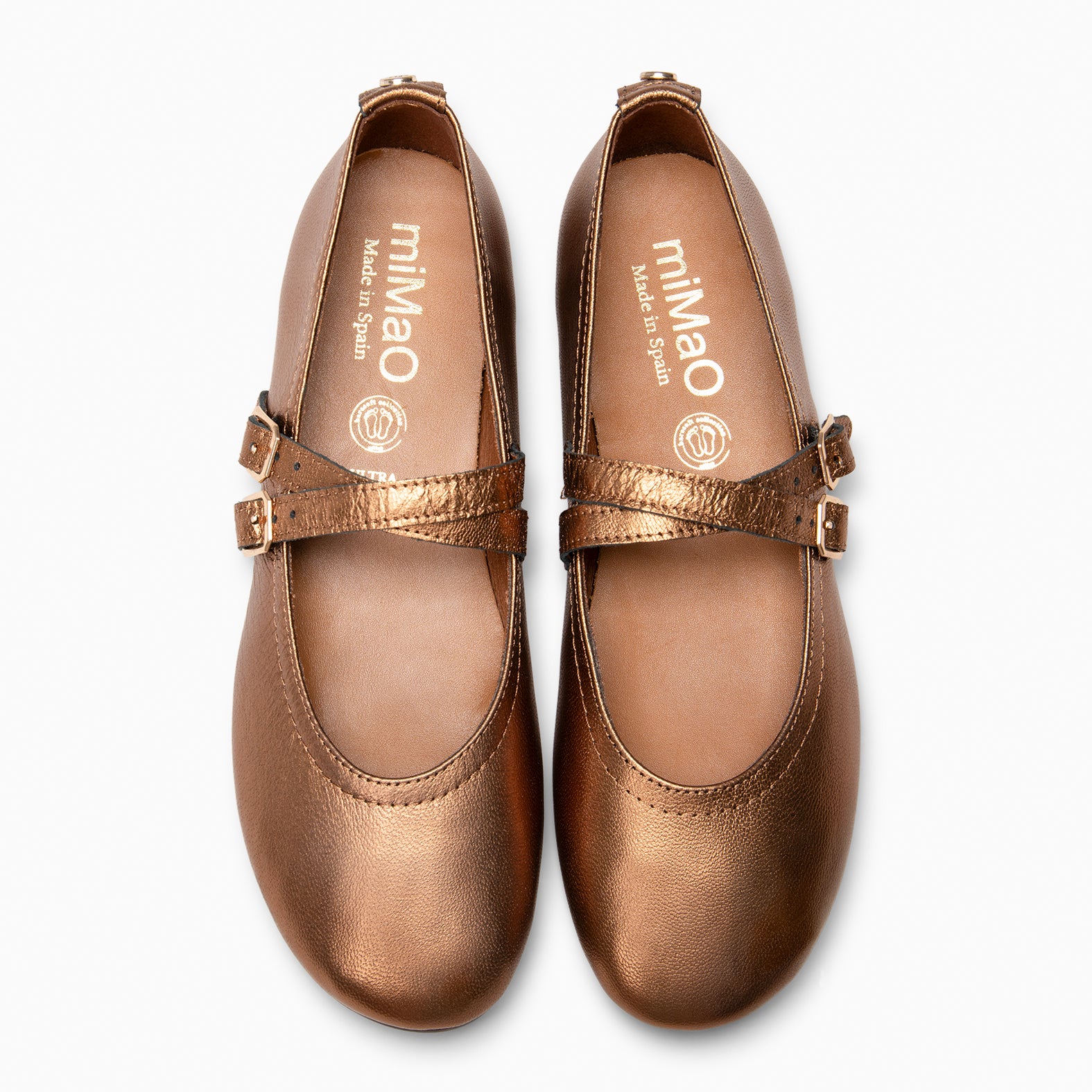 AMAPOLA - BAILARINA PLANA BARESOFT BRONCE