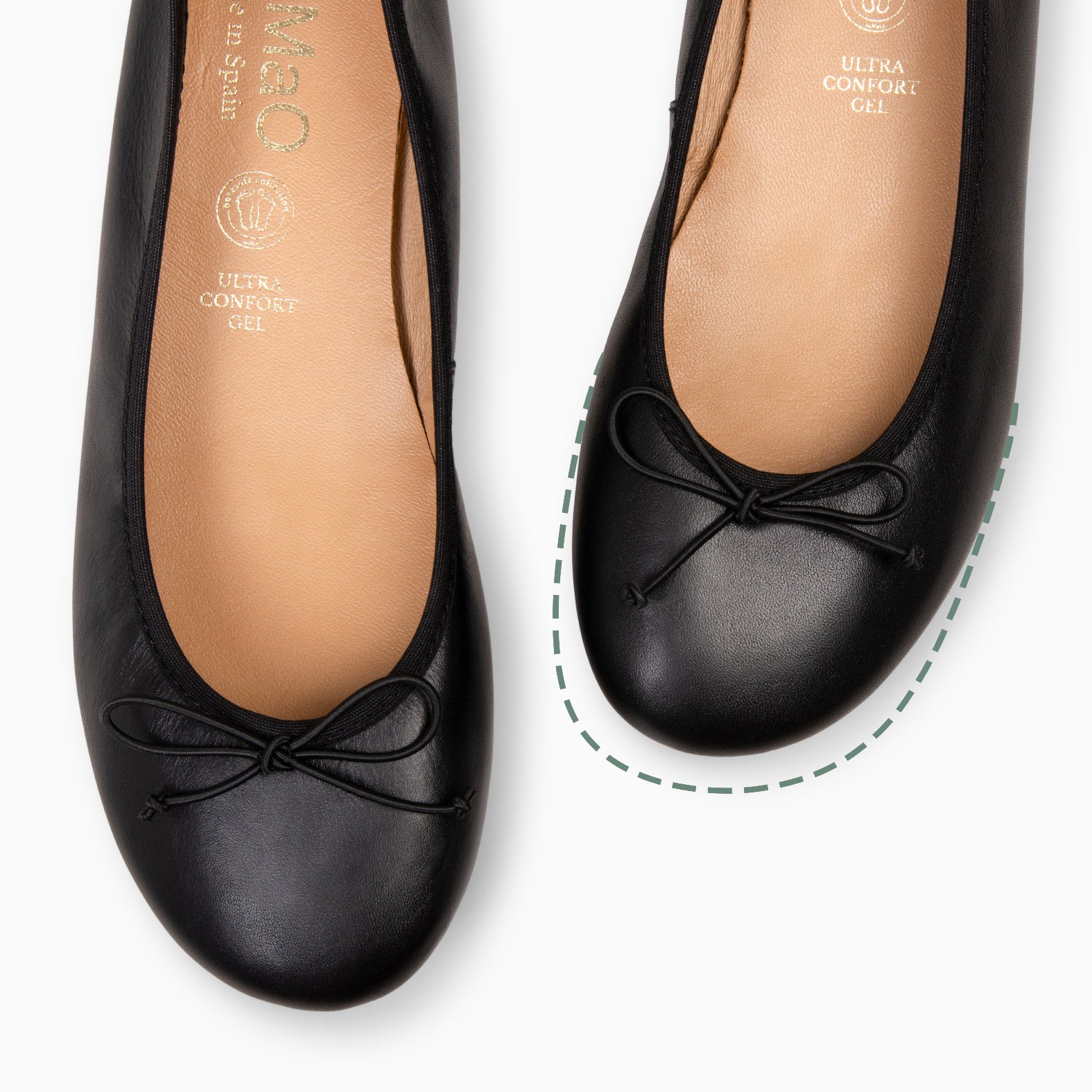 CAMPANILLA - Ballerines Baresoft à nœud NOIR