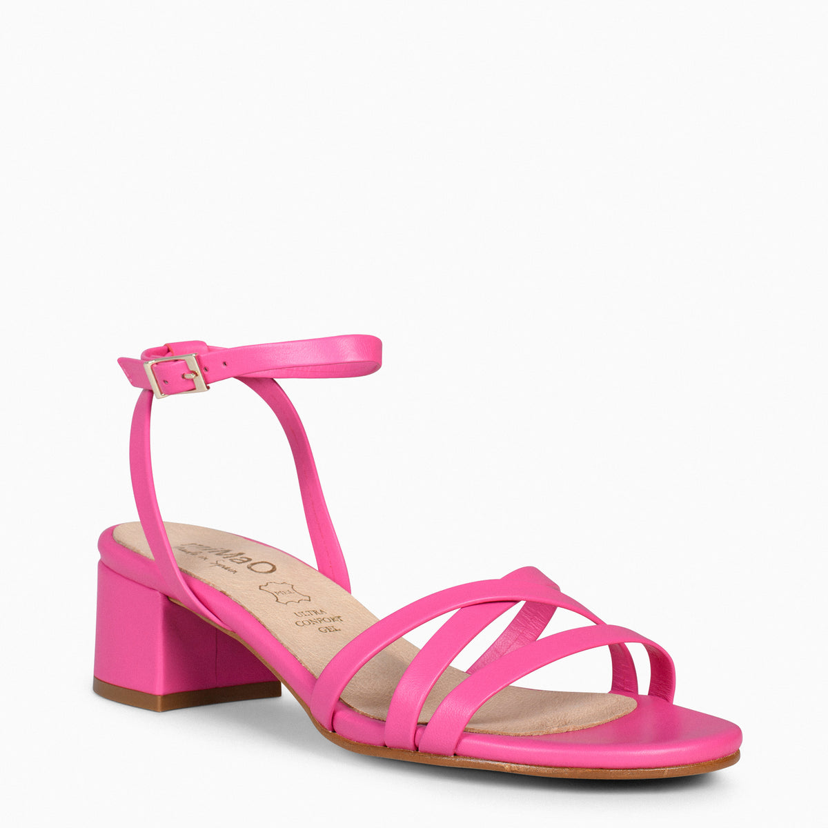 VIENA – Sandalias de tiras finas y tacón bajo ROSA