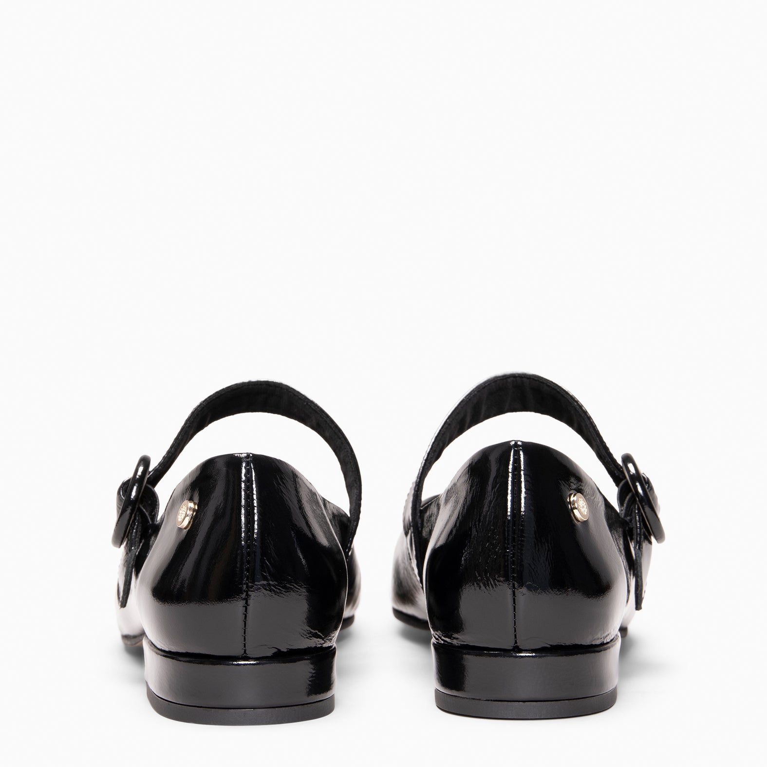 FLORENCIA - Mercedita con tira de piel de charol NEGRO