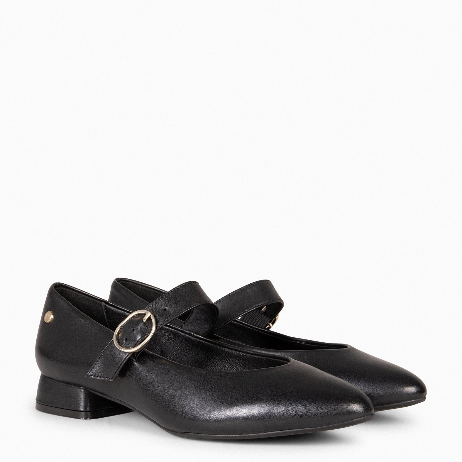 MENCIA – BLACK Low-heeled mary-janes