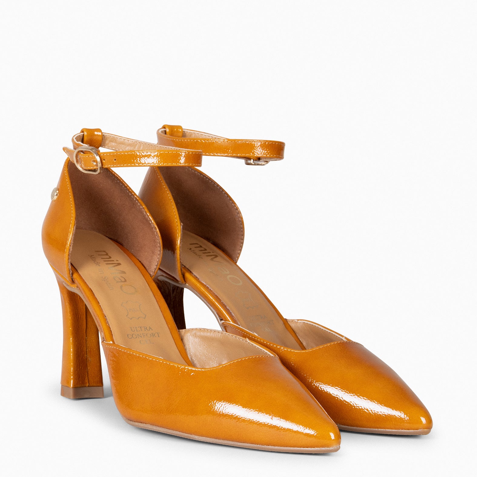 AINHOA - Zapato de tacón punta fina CAMEL