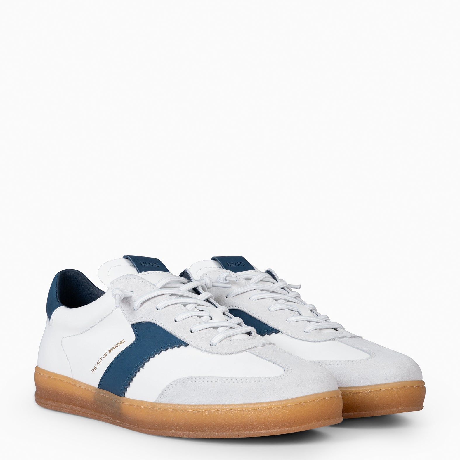 AARON – Sneakers multi cuir BLANC pour homme