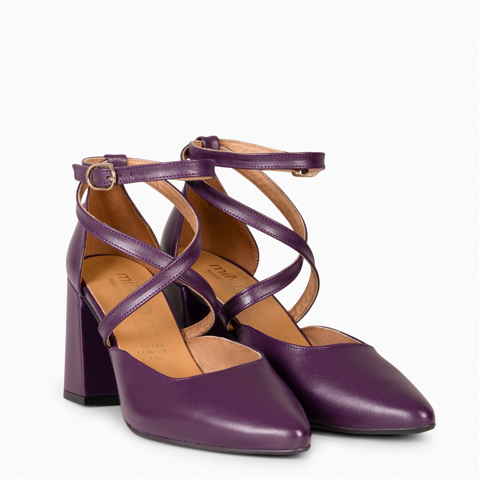 ARIEL - Sandalia de fiesta con tacón MORADO - miMaO ®