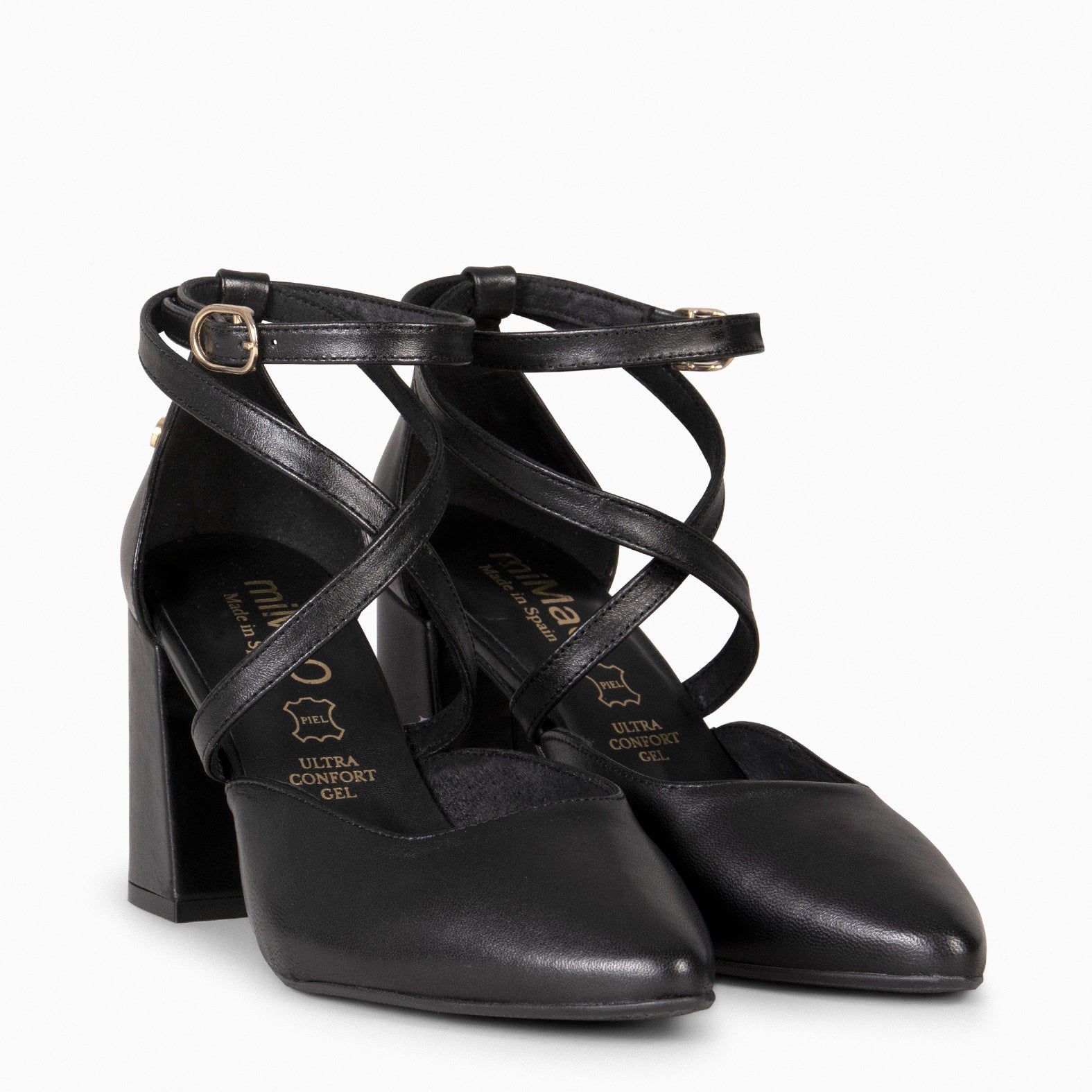 ARIEL - Zapato de tacón ancho NEGRO