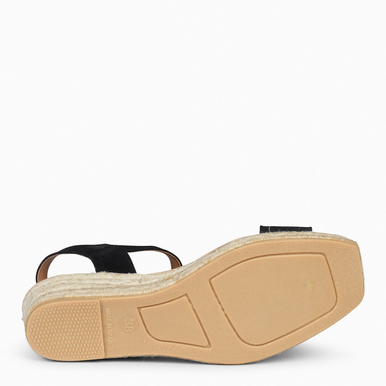 JEREZ - Sandalias de Esparto NEGRO