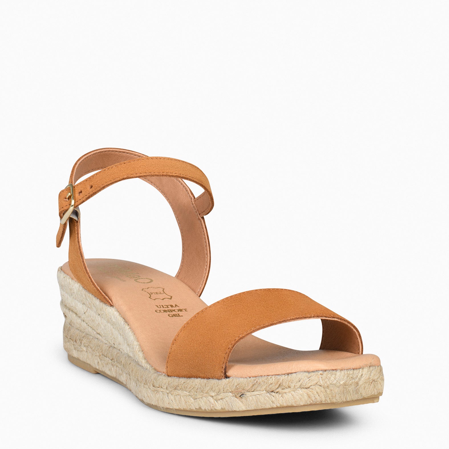 JEREZ - CAMEL ESPADRILLES WITH COMFORTABLE WEDGE