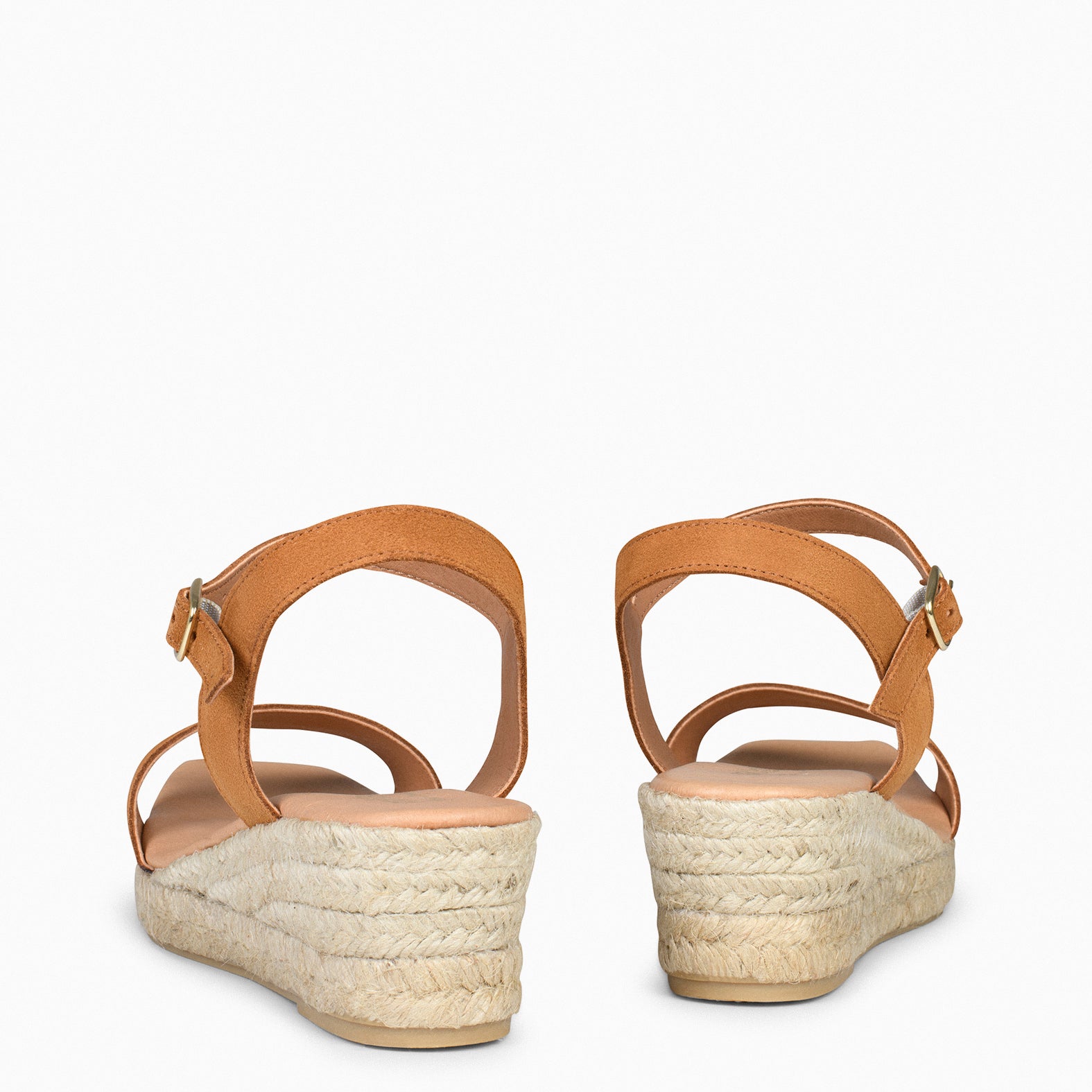 JEREZ - CAMEL ESPADRILLES WITH COMFORTABLE WEDGE