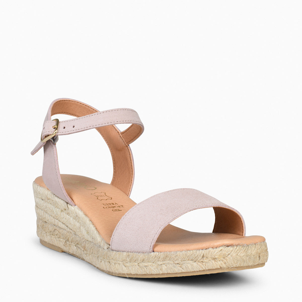 JEREZ – NUDE espadrilles with comfortable wedge