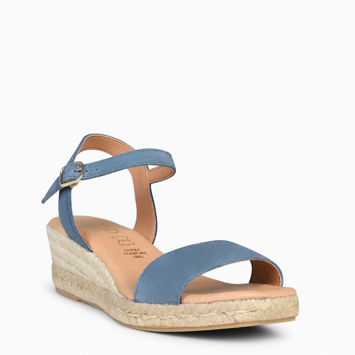JEREZ – BLUE espadrilles with comfortable wedge