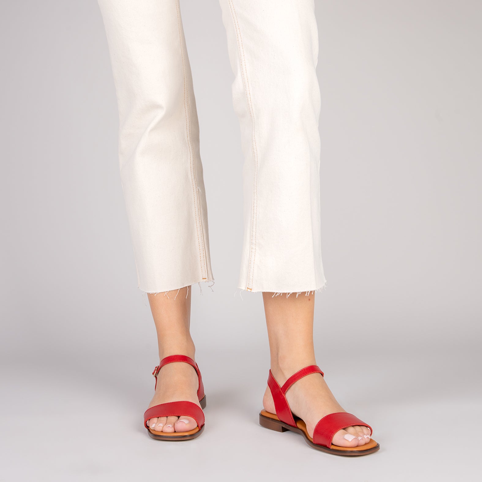 SANTORINI - Sandalias planas ROJO