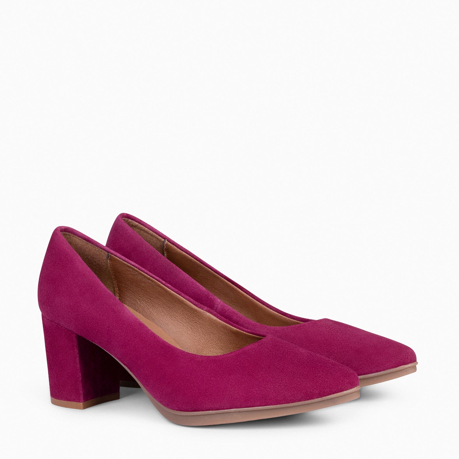 URBAN S - WINE suede mid-heeled shoes